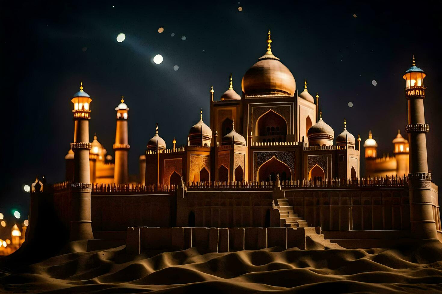 the taj mahal is a famous building in india. AI-Generated photo
