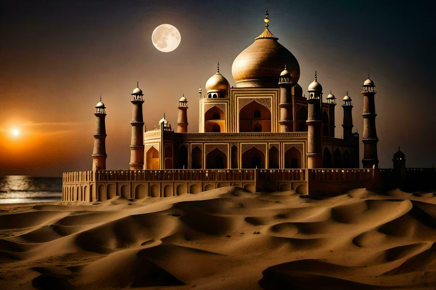the taj mahal is a famous taj mahal palace in india. AI-Generated photo