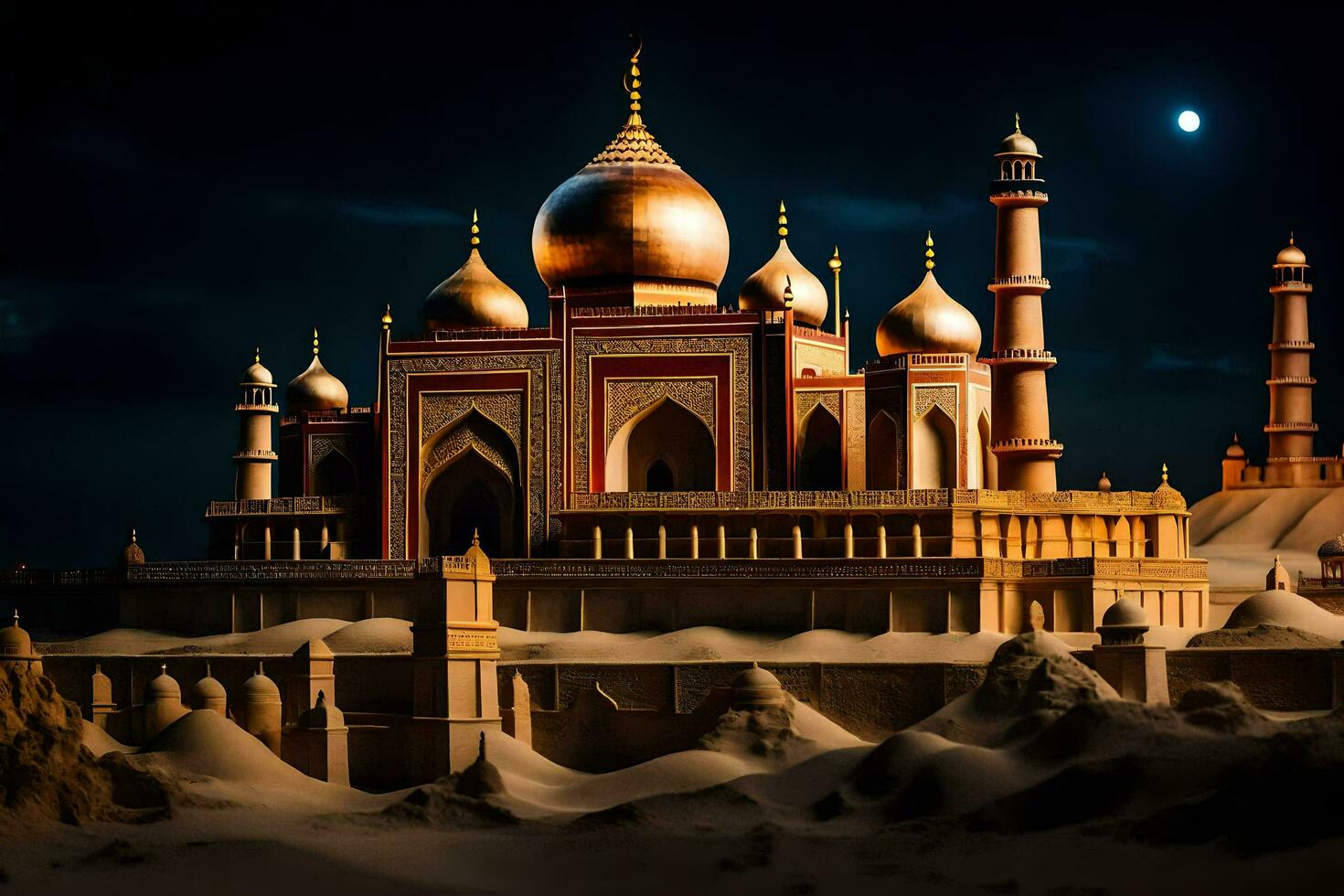 the taj mahal is a famous building in india. AI-Generated photo