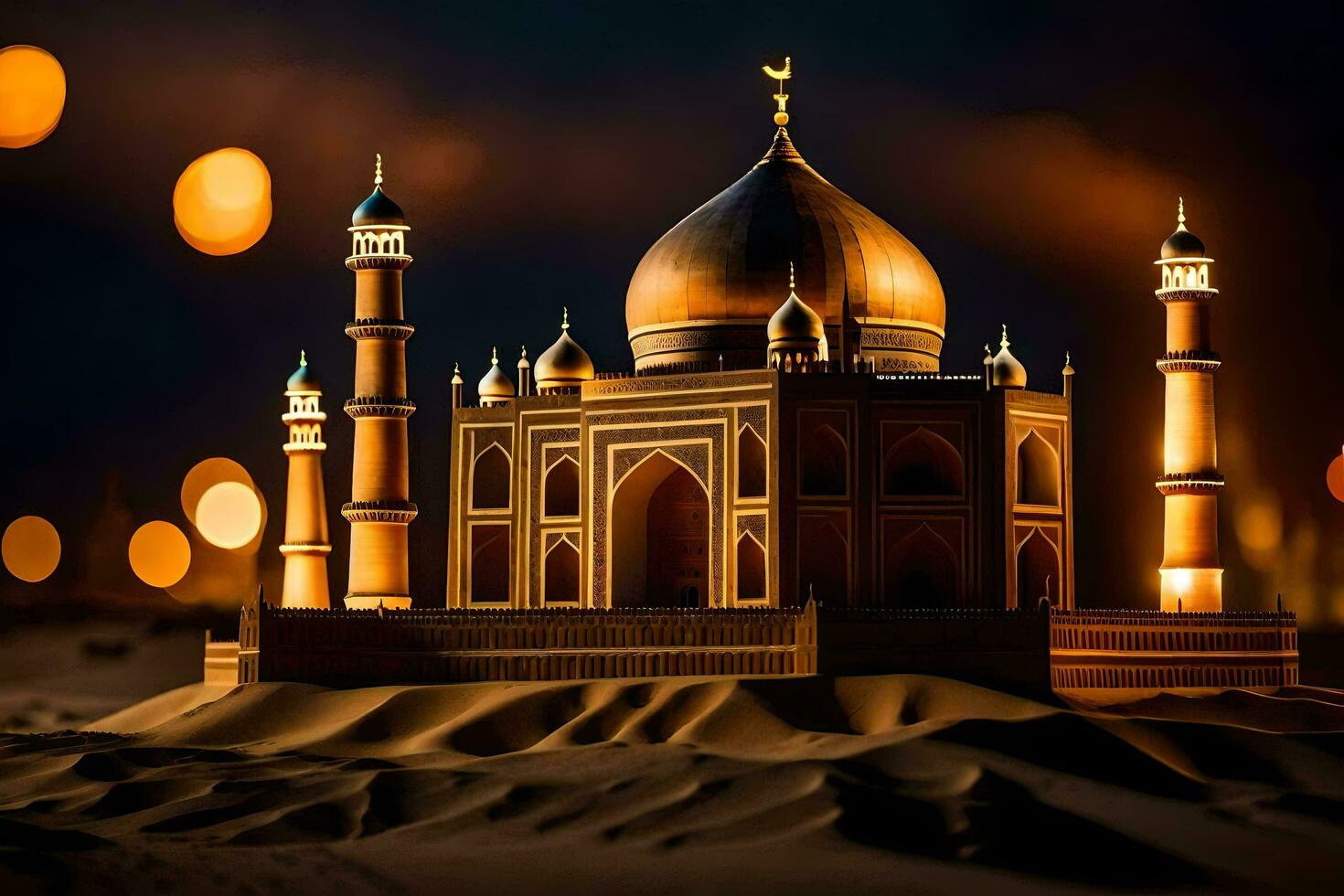 the taj mahal is a famous mughal monument in india. AI-Generated photo