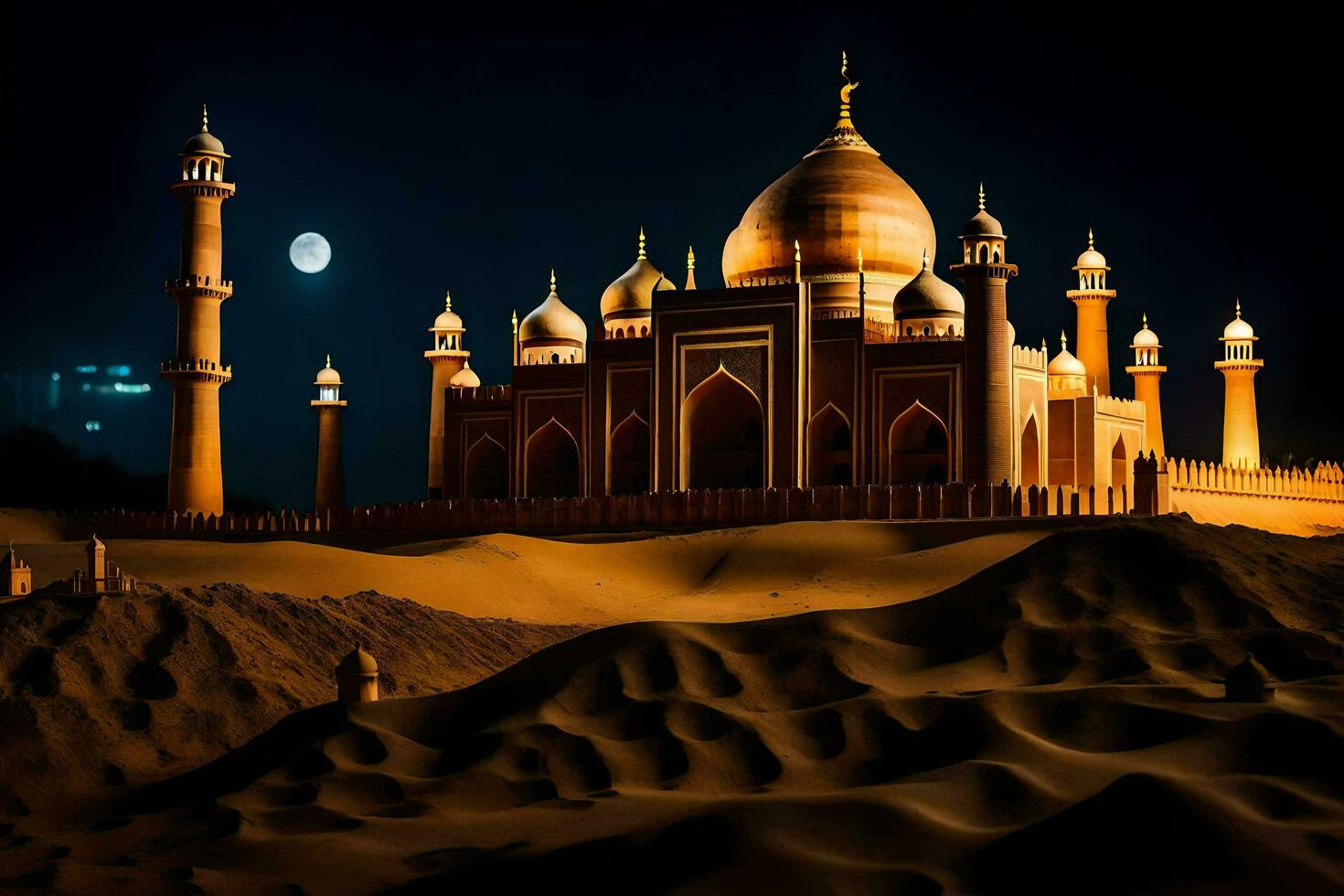 the taj mahal is a famous monument in india. AI-Generated photo