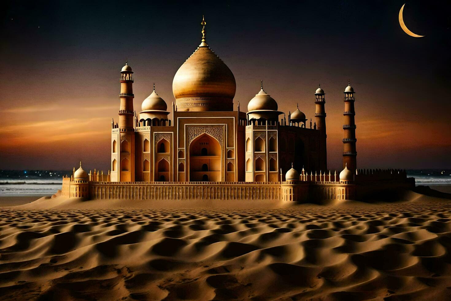the taj mahal is a famous mausoleum in india. AI-Generated photo