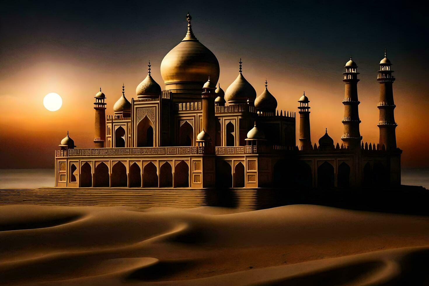 the taj mahal is a beautiful building in india. AI-Generated photo