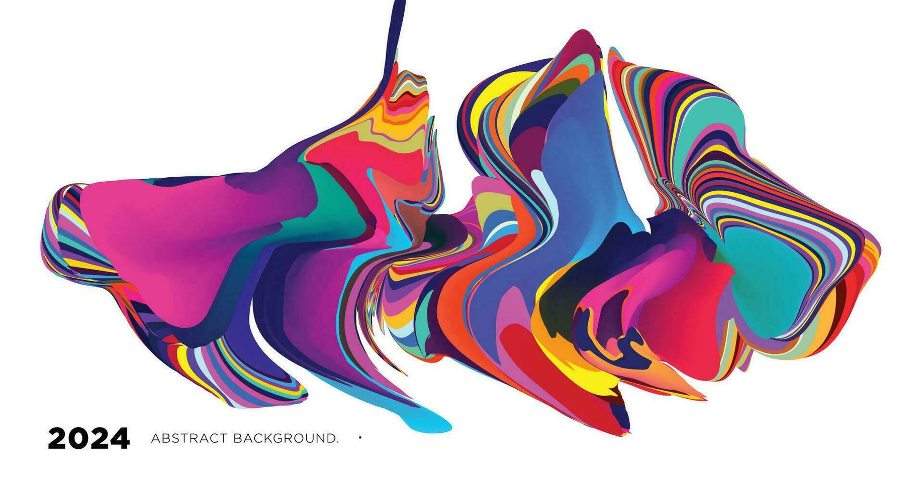 Vector Illustration colorful liquid and fluid abstract for banner template 2024