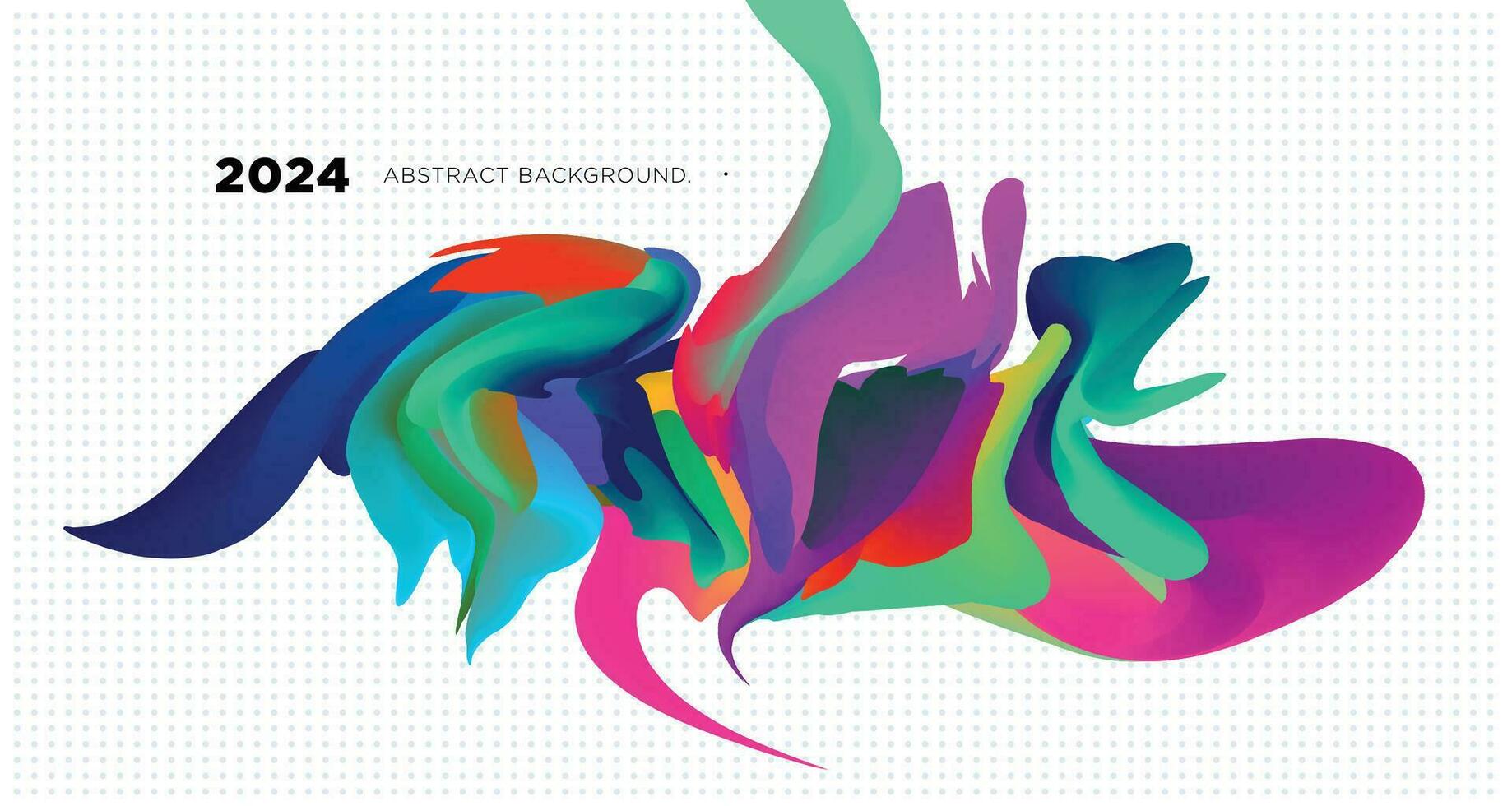 Vector Illustration colorful liquid and fluid abstract for banner template 2024