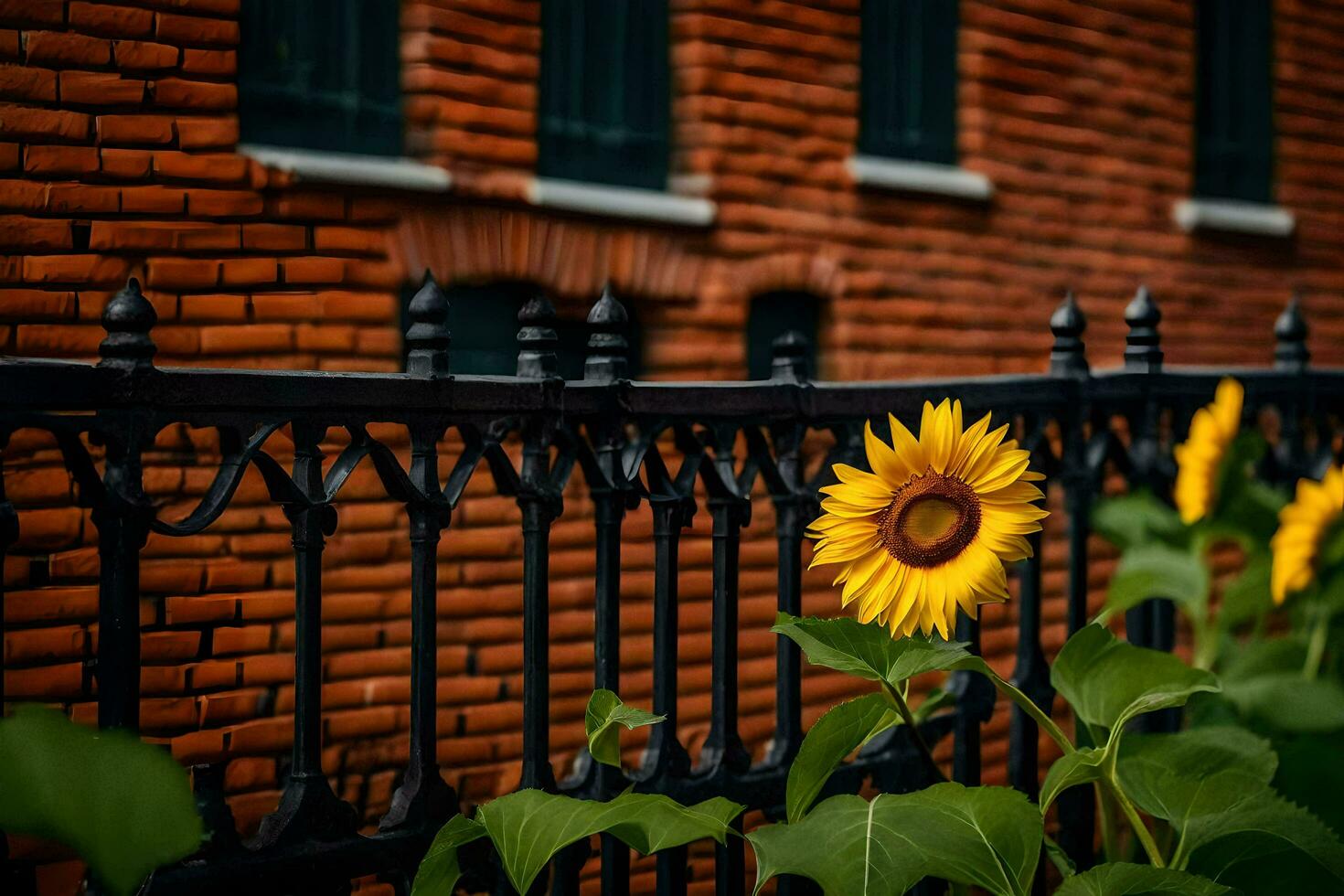 sunflower by jimmy kramer. AI-Generated photo