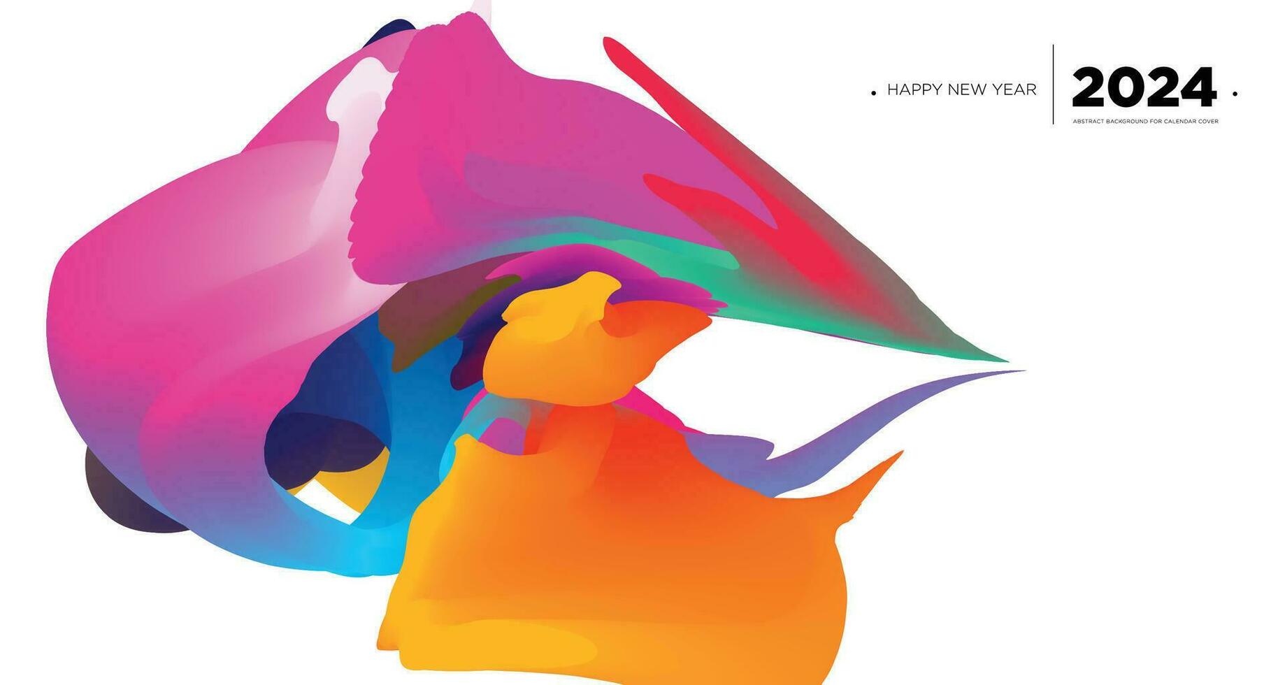 Vector colorful abstract fluid background for calendar cover template