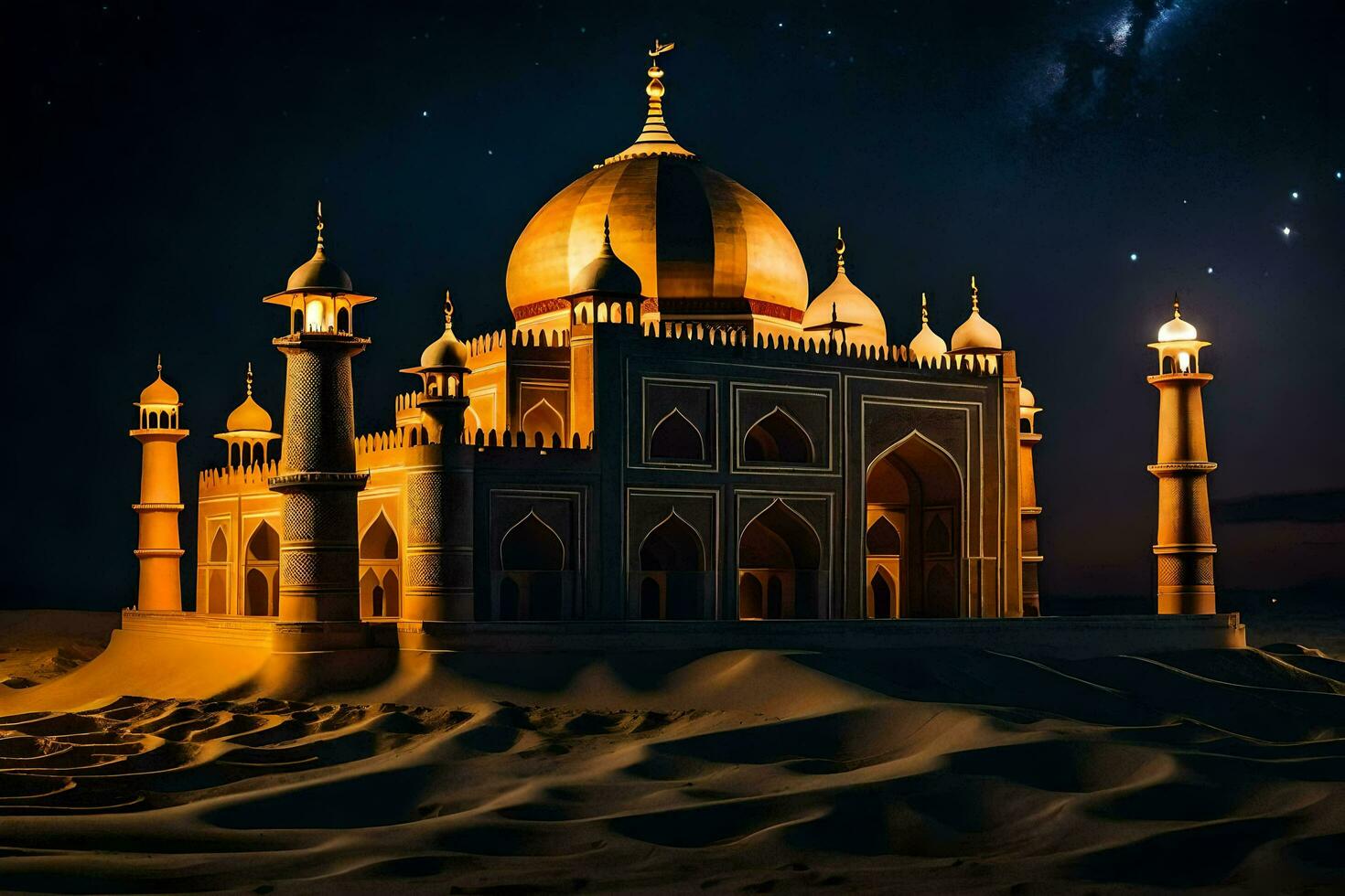 the taj mahal is a famous monument in india. AI-Generated photo