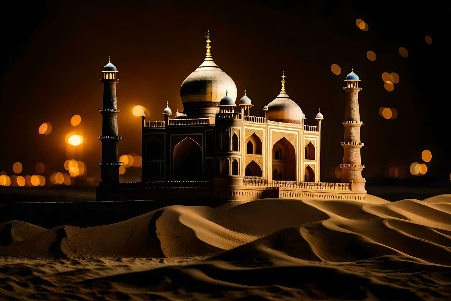 the taj mahal is a famous monument in india. AI-Generated photo