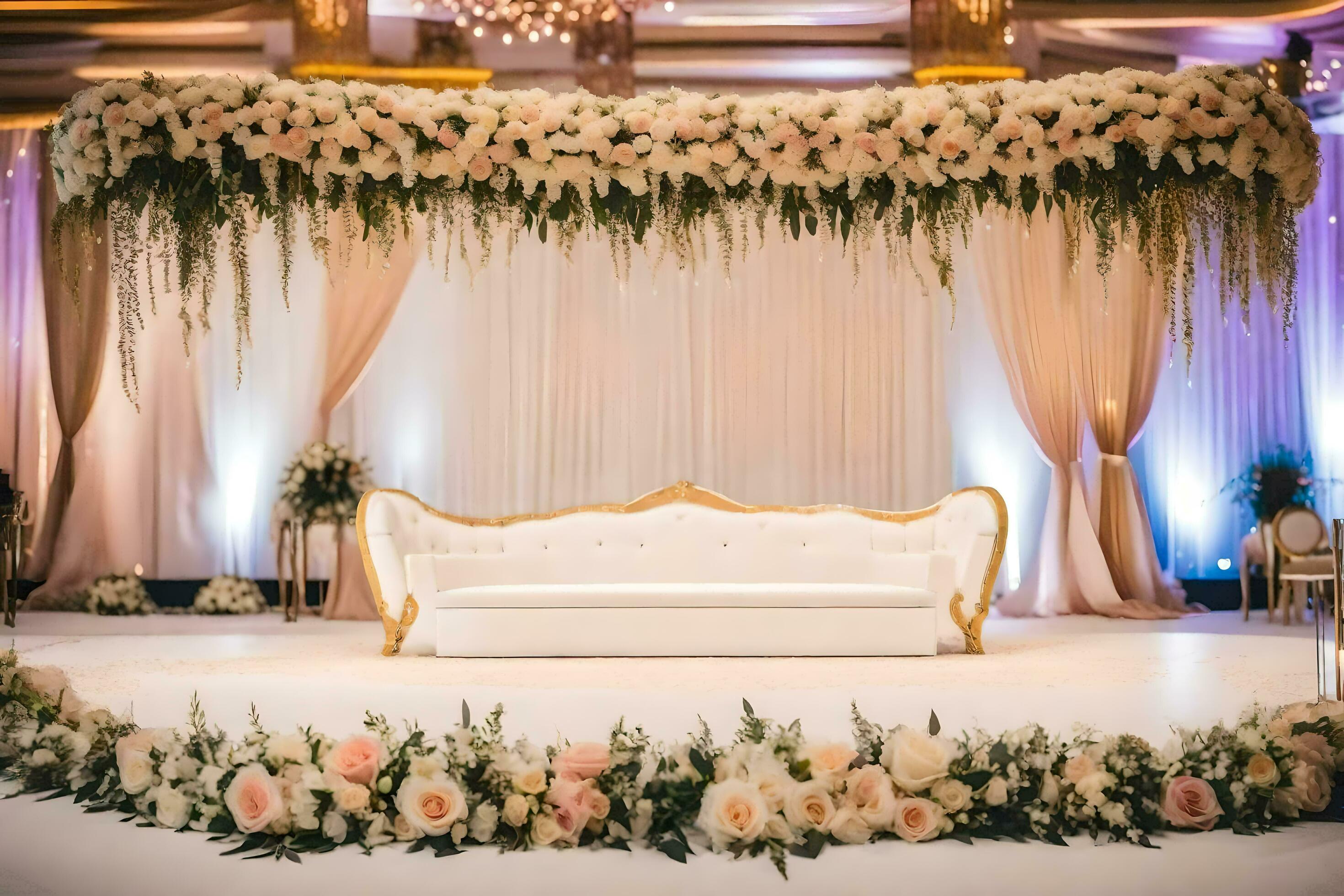 simple wedding stage decorations