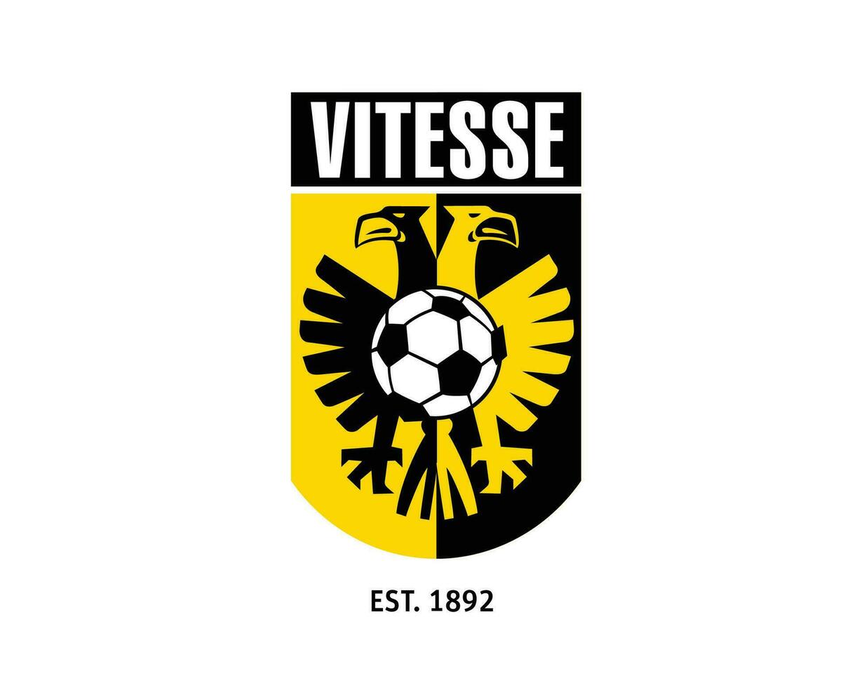 vitesse arnhem club símbolo logo Países Bajos eredivisie liga fútbol americano resumen diseño vector ilustración