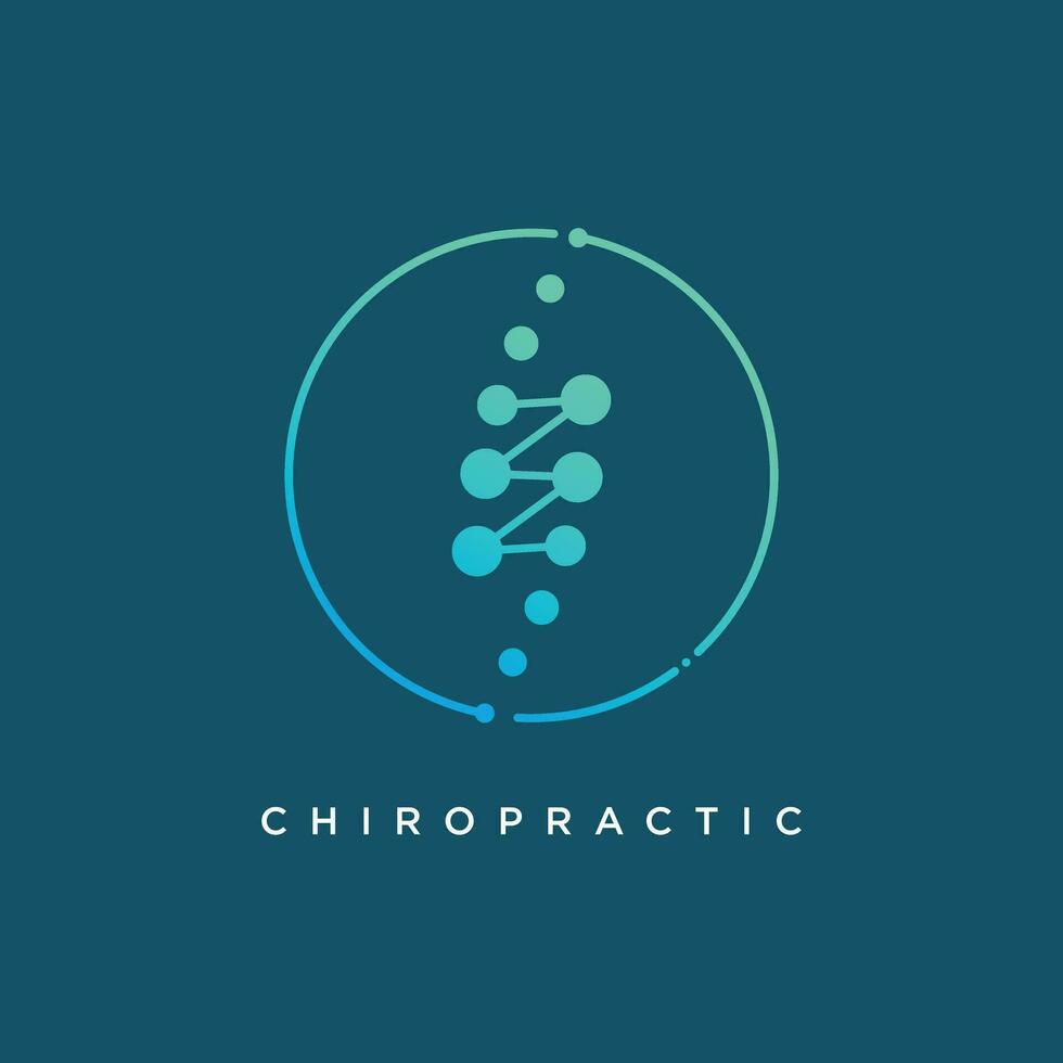 Chiropractic logo design vector element with modern style