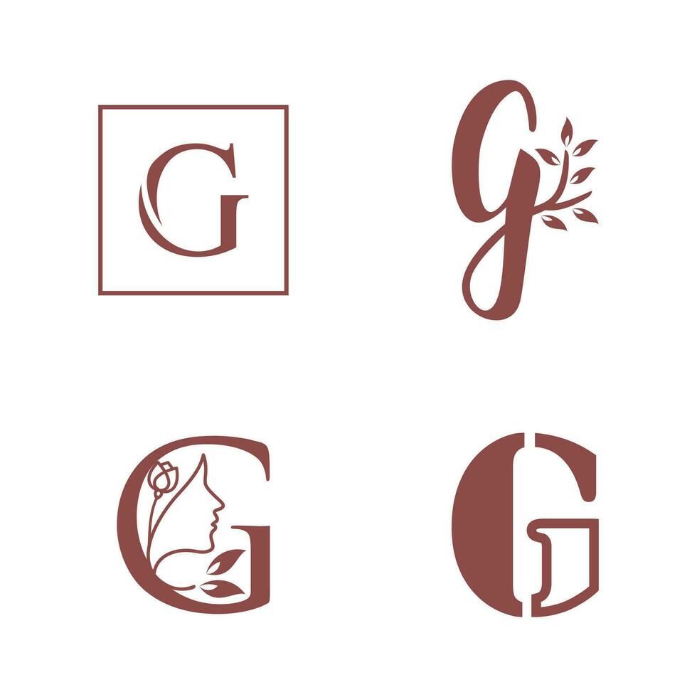 Letter G  logo design icon element vector with creative unique concept