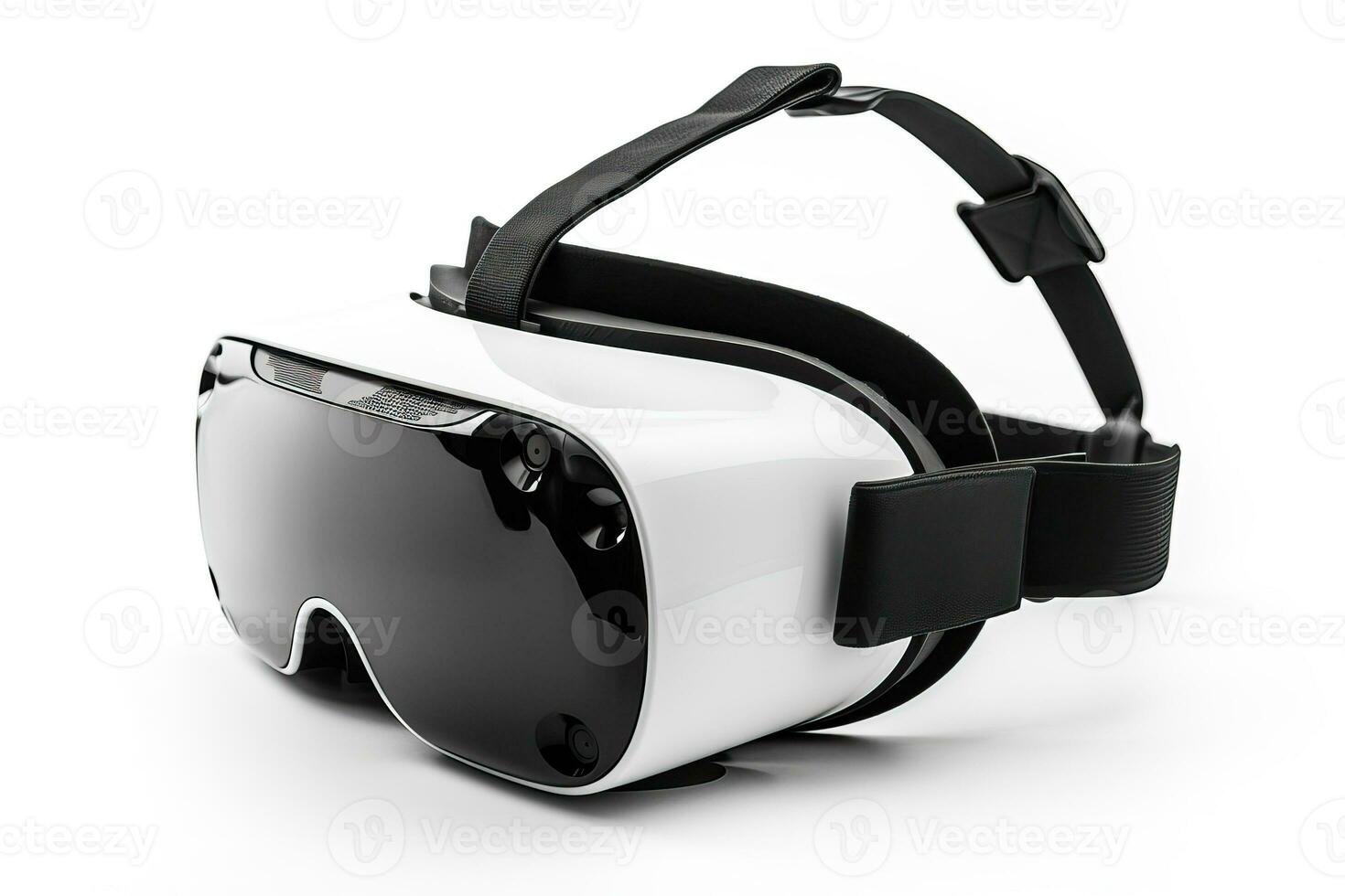 Virtual reality glasses on a white background,generative AI. photo