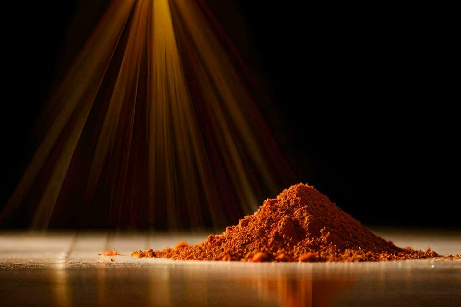 a pile of red powder on a table. AI-Generated photo