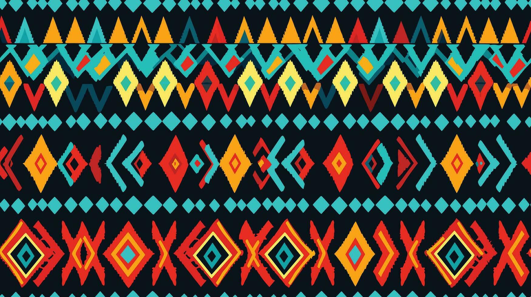 étnico resumen ikat Arte. sin costura modelo en tribal, gente bordado, y mexicano estilo vector