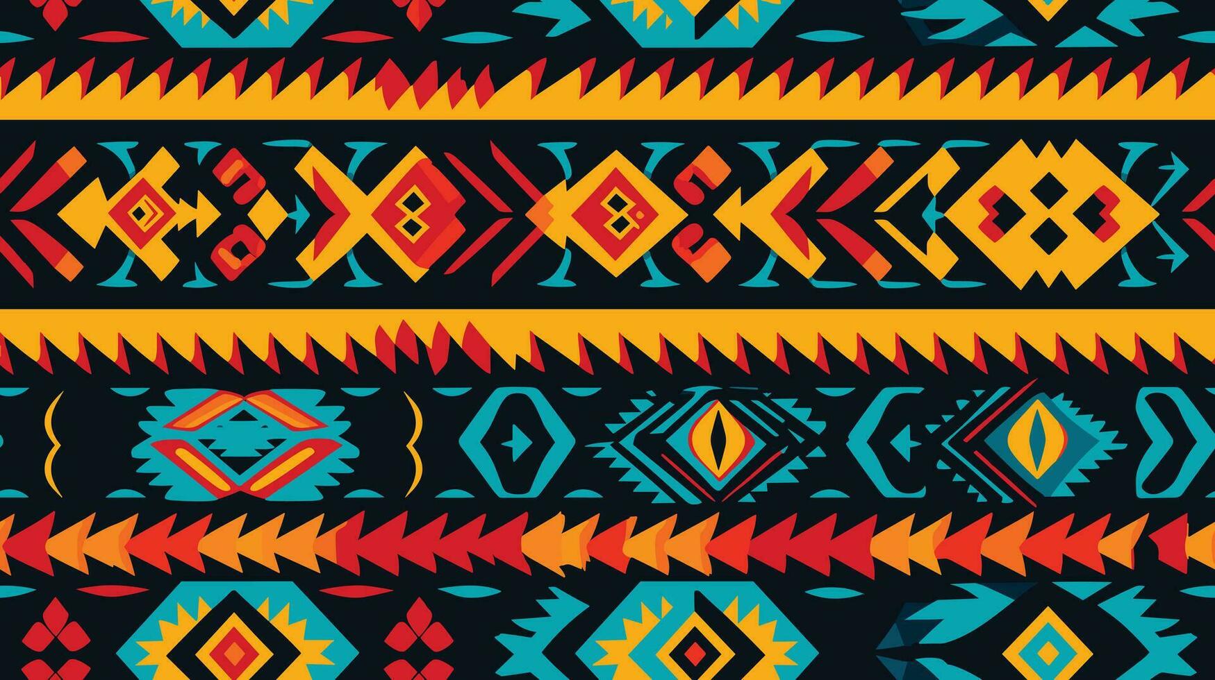 Ethnic abstract ikat art. Seamless pattern in tribal, folk embroidery, and Mexican style, illustration, flat-illustration vector