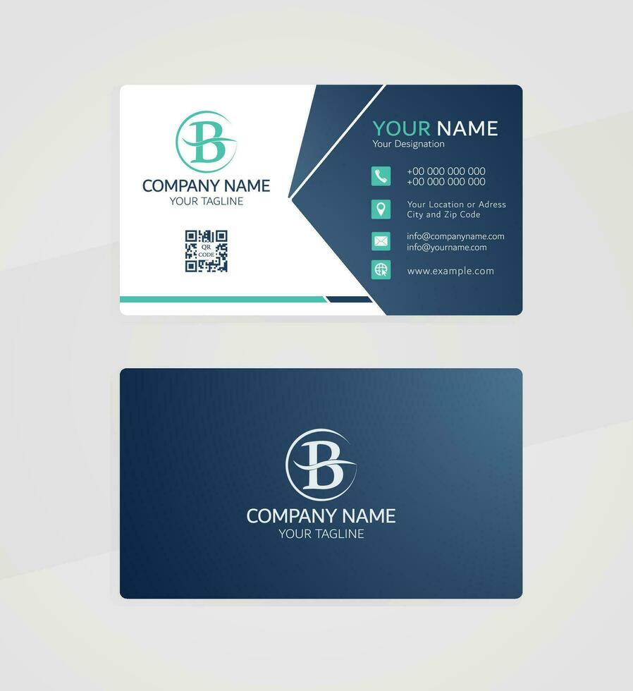 Professional isometric business card template modern elegant company card design vector