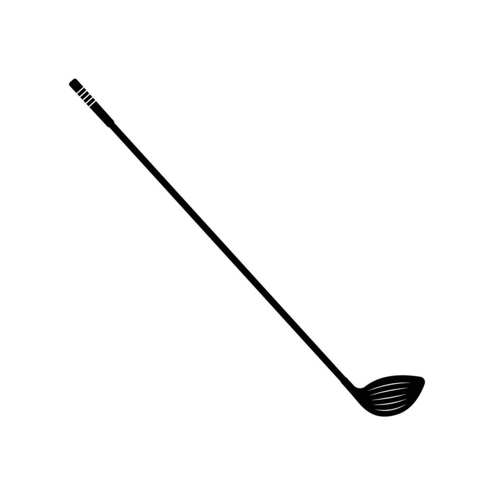 golf clubs silueta, metal deporte equipo golf palo icono vector