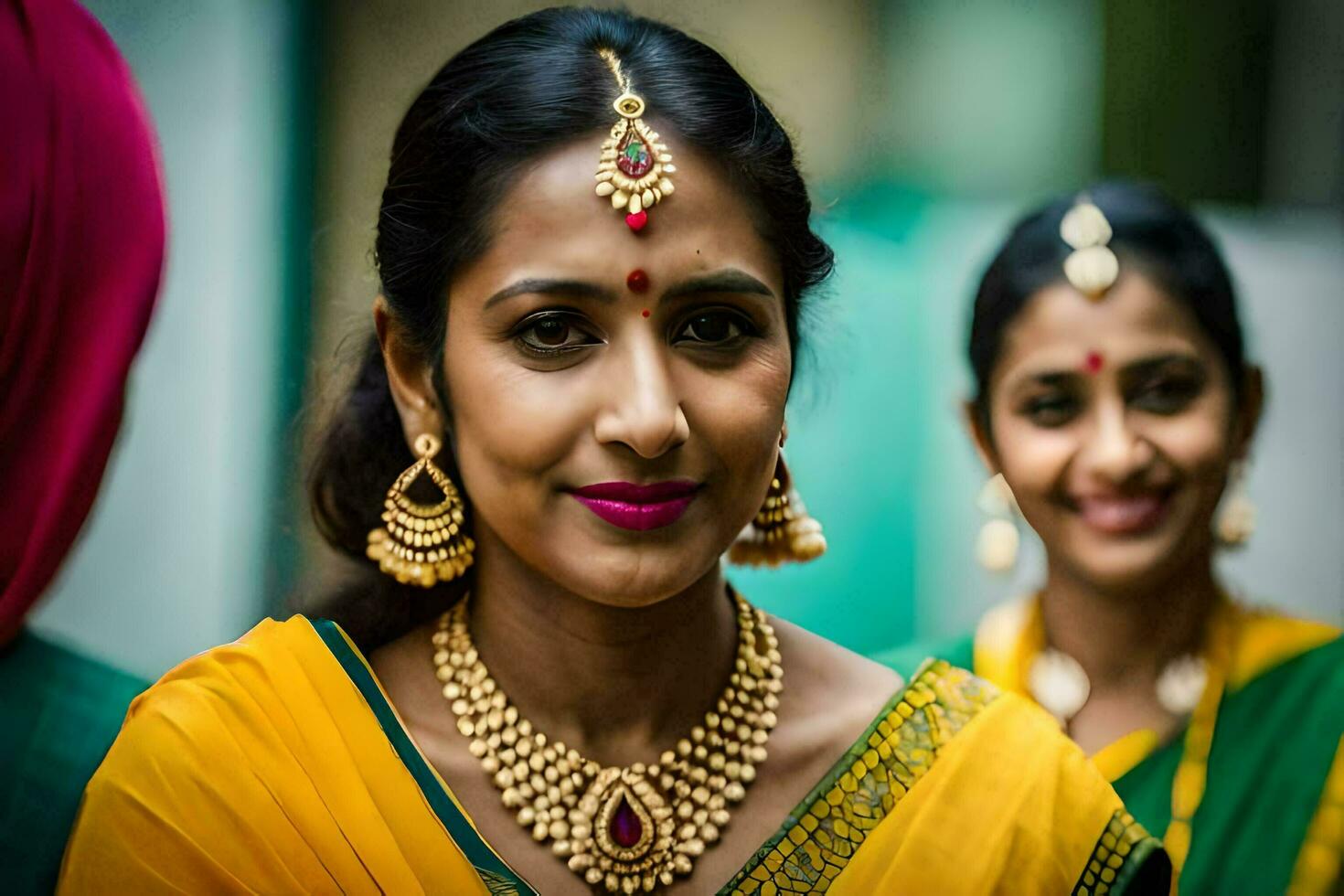 a woman in traditional indian attire. AI-Generated photo