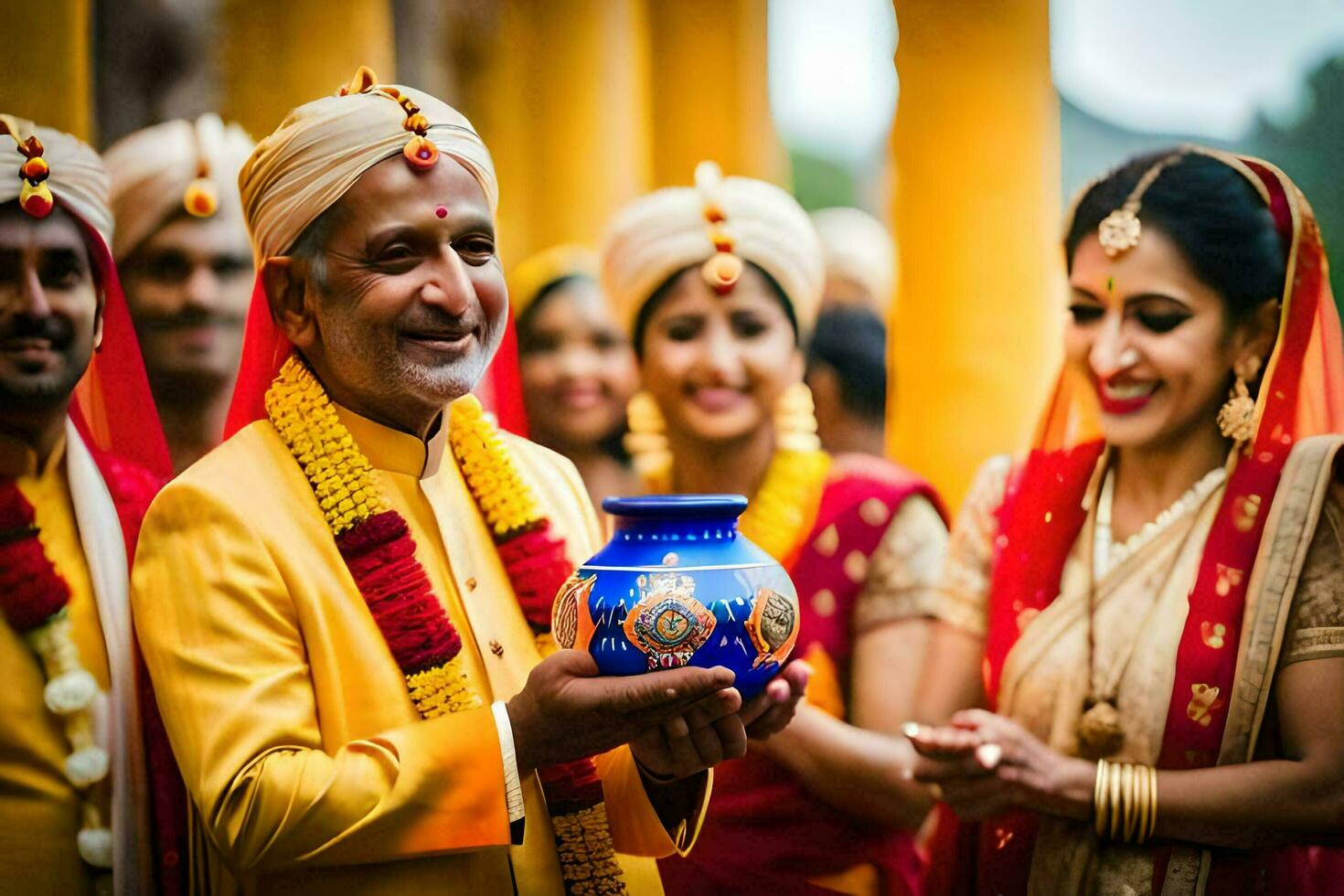 indian wedding in mumbai. AI-Generated photo