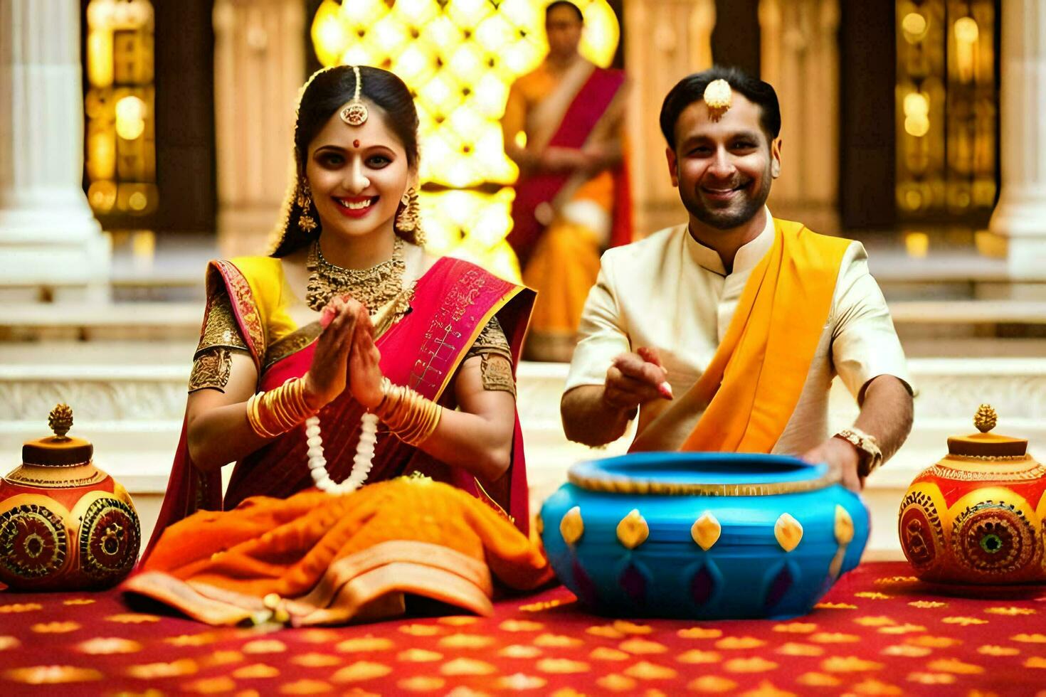 indian wedding in bangalore. AI-Generated photo