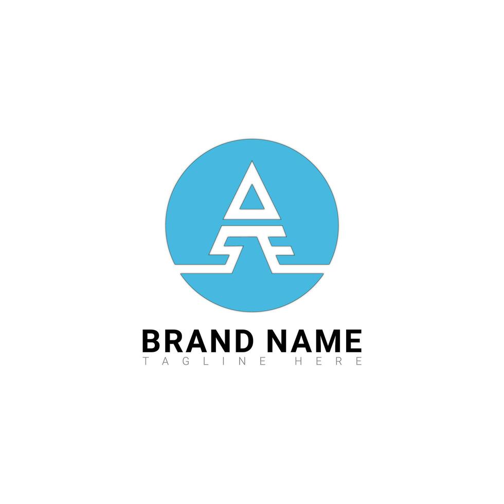 ASE Unique modern flat abstract logo design with blue color. photo