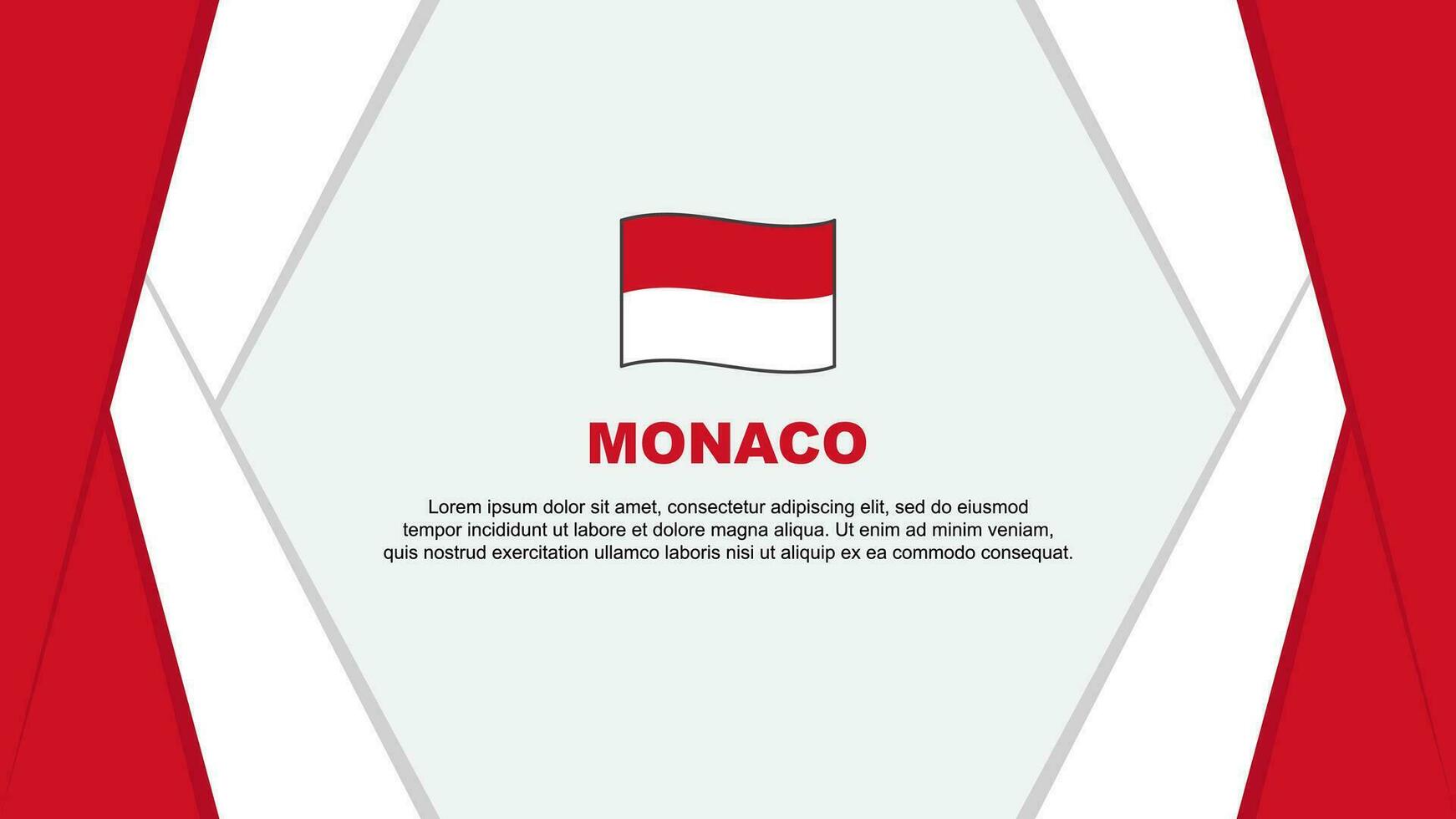 Monaco Flag Abstract Background Design Template. Monaco Independence Day Banner Cartoon Vector Illustration. Monaco Background
