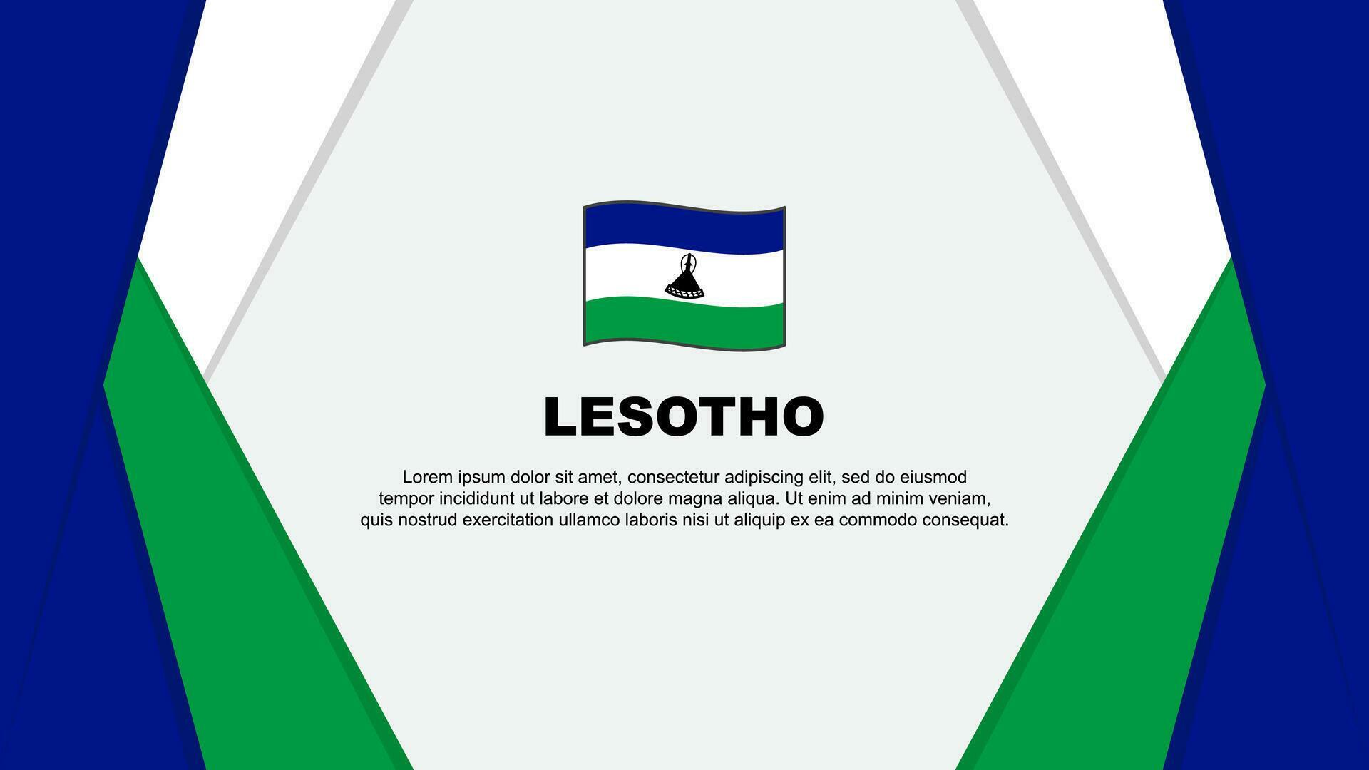 Lesotho Flag Abstract Background Design Template. Lesotho Independence