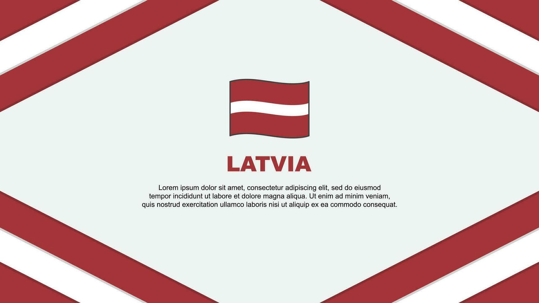 Latvia Flag Abstract Background Design Template. Latvia Independence Day Banner Cartoon Vector Illustration. Latvia Template