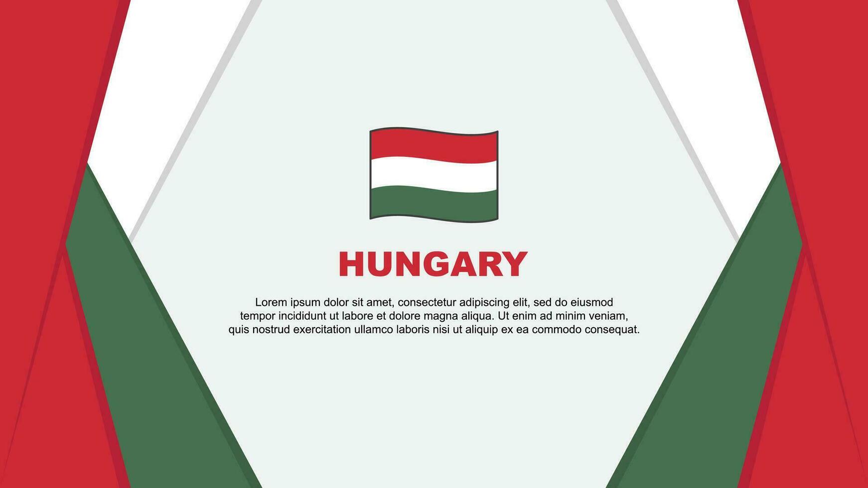 Hungary Flag Abstract Background Design Template. Hungary Independence Day Banner Cartoon Vector Illustration. Hungary Background