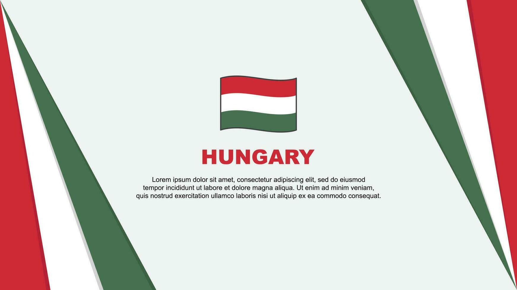 Hungary Flag Abstract Background Design Template. Hungary Independence Day Banner Cartoon Vector Illustration. Hungary Flag