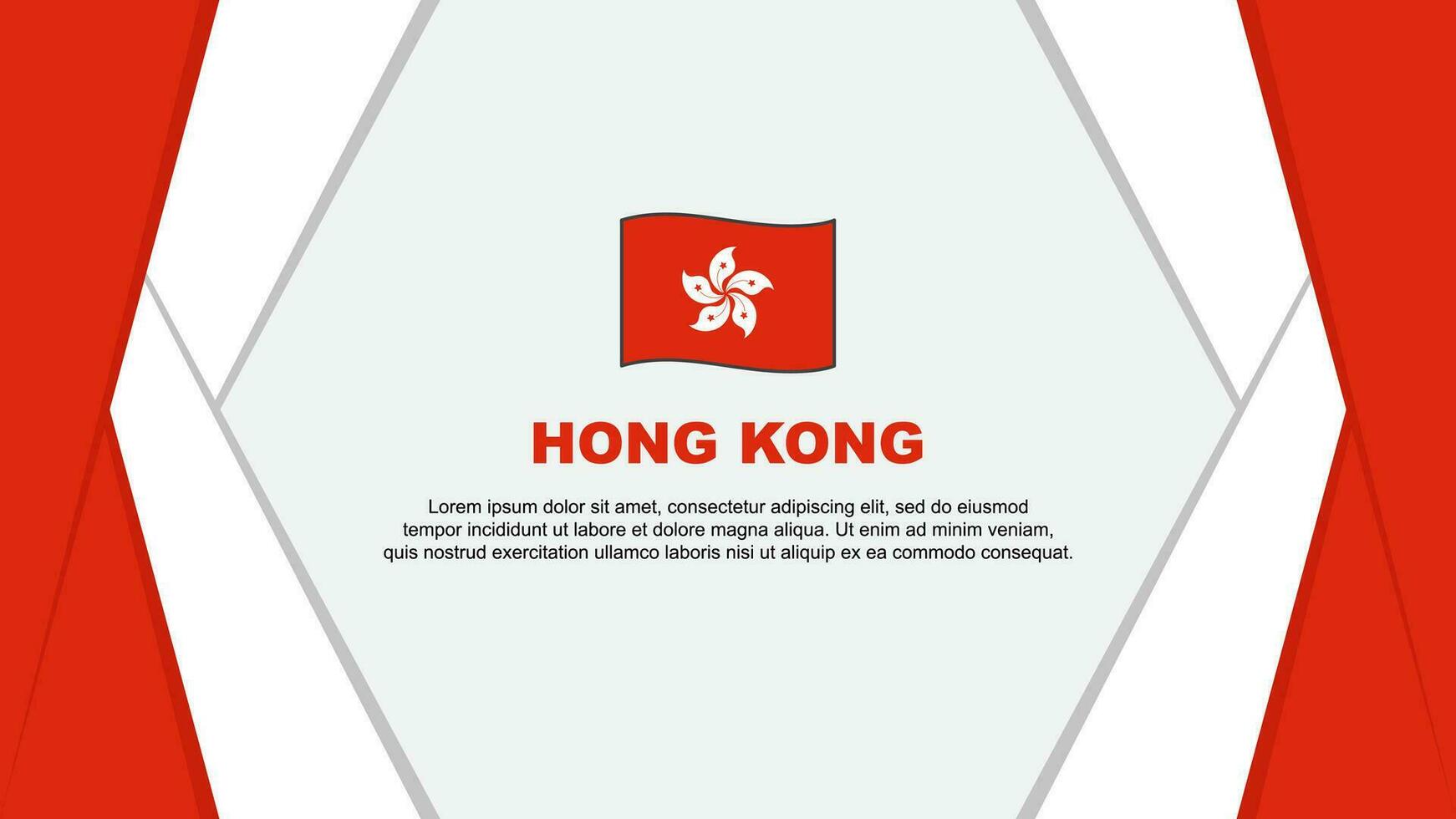 Hong Kong Flag Abstract Background Design Template. Hong Kong Independence Day Banner Cartoon Vector Illustration. Hong Kong Background