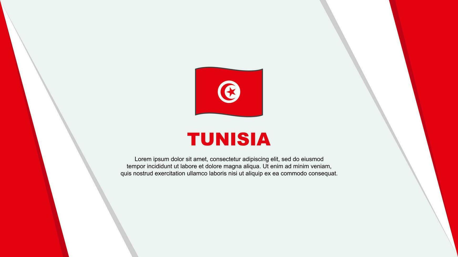 Tunisia Flag Abstract Background Design Template. Tunisia Independence Day Banner Cartoon Vector Illustration. Tunisia Flag