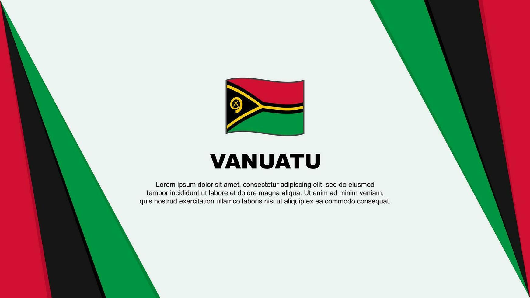 Vanuatu Flag Abstract Background Design Template. Vanuatu Independence Day Banner Cartoon Vector Illustration. Vanuatu Flag