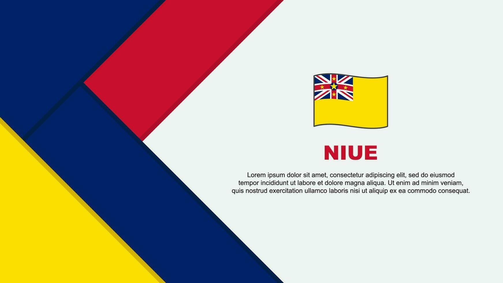 Niue Flag Abstract Background Design Template. Niue Independence Day Banner Cartoon Vector Illustration. Niue Illustration