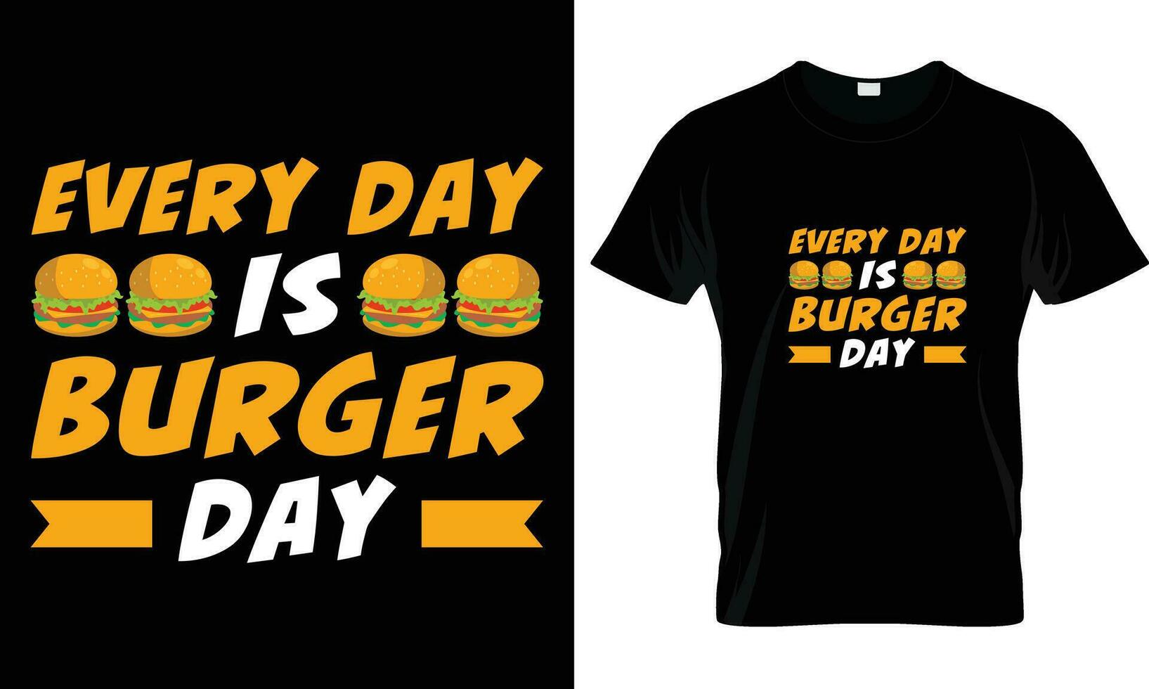 Burger t-shirt design vector graphic.