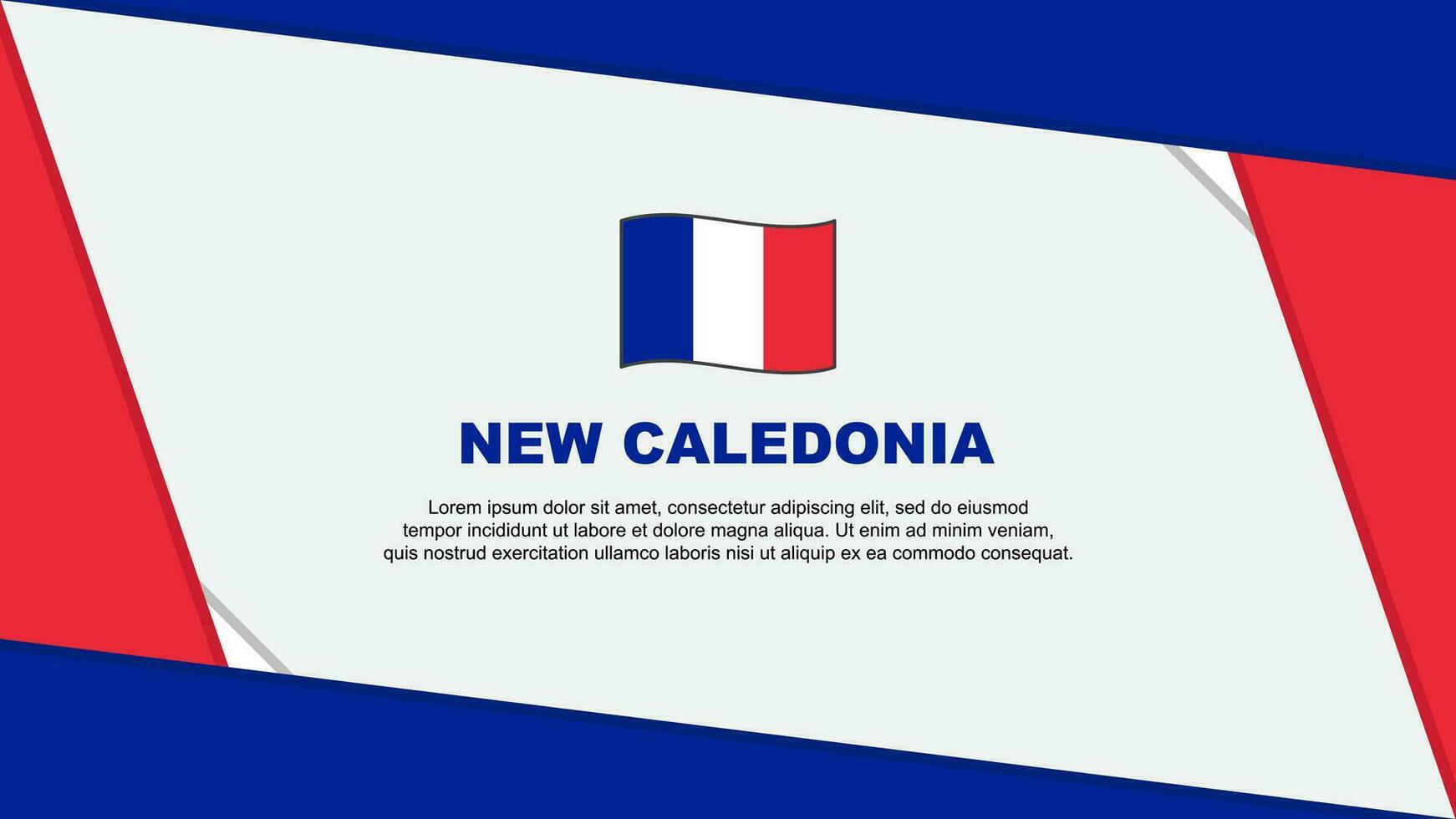 New Caledonia Flag Abstract Background Design Template. New Caledonia Independence Day Banner Cartoon Vector Illustration. New Caledonia Independence Day