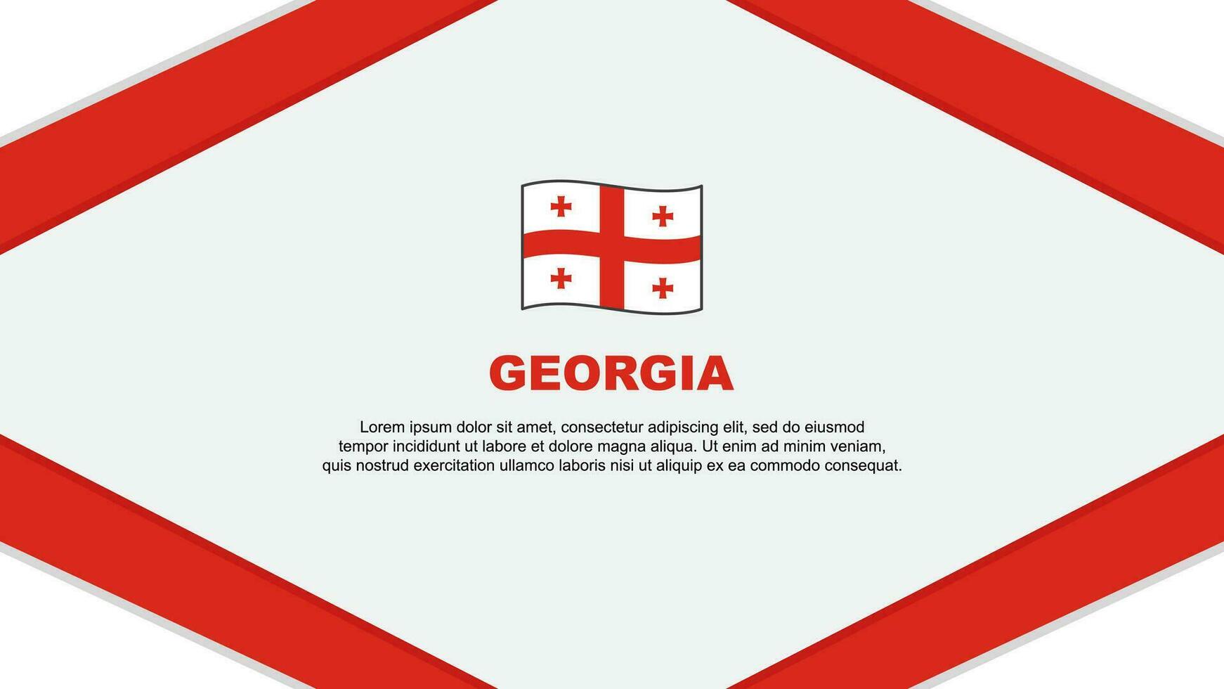 Georgia Flag Abstract Background Design Template. Georgia Independence Day Banner Cartoon Vector Illustration. Georgia Template