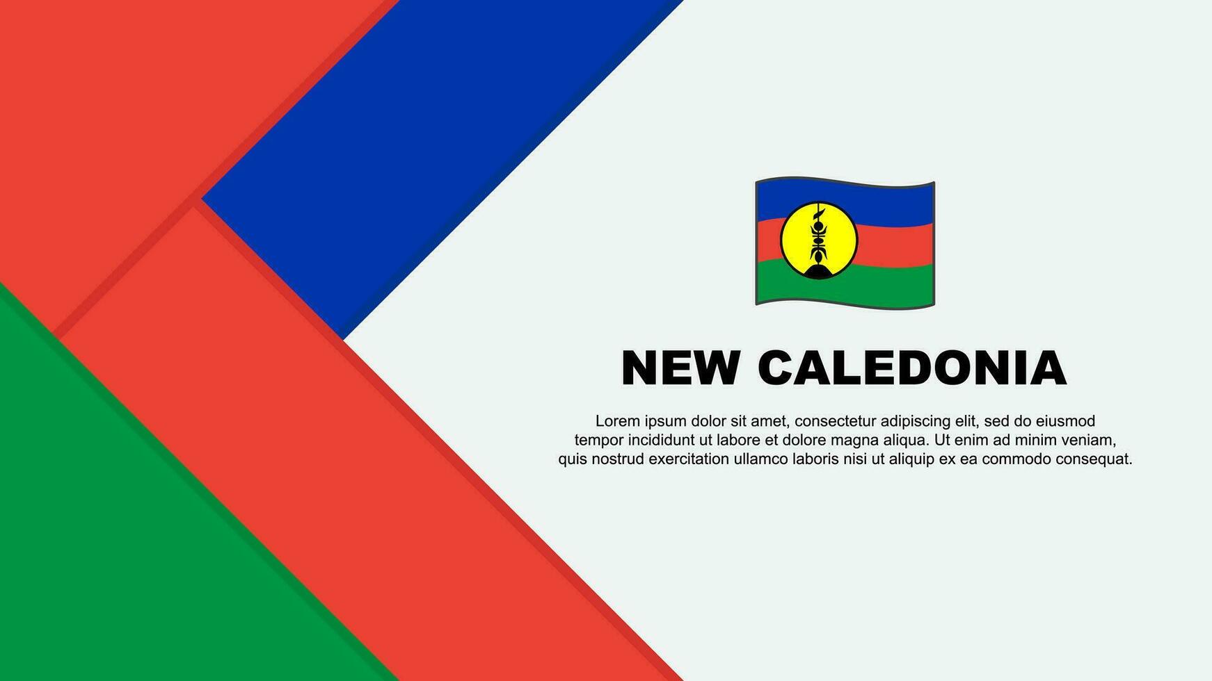 New Caledonia Flag Abstract Background Design Template. New Caledonia Independence Day Banner Cartoon Vector Illustration. Illustration