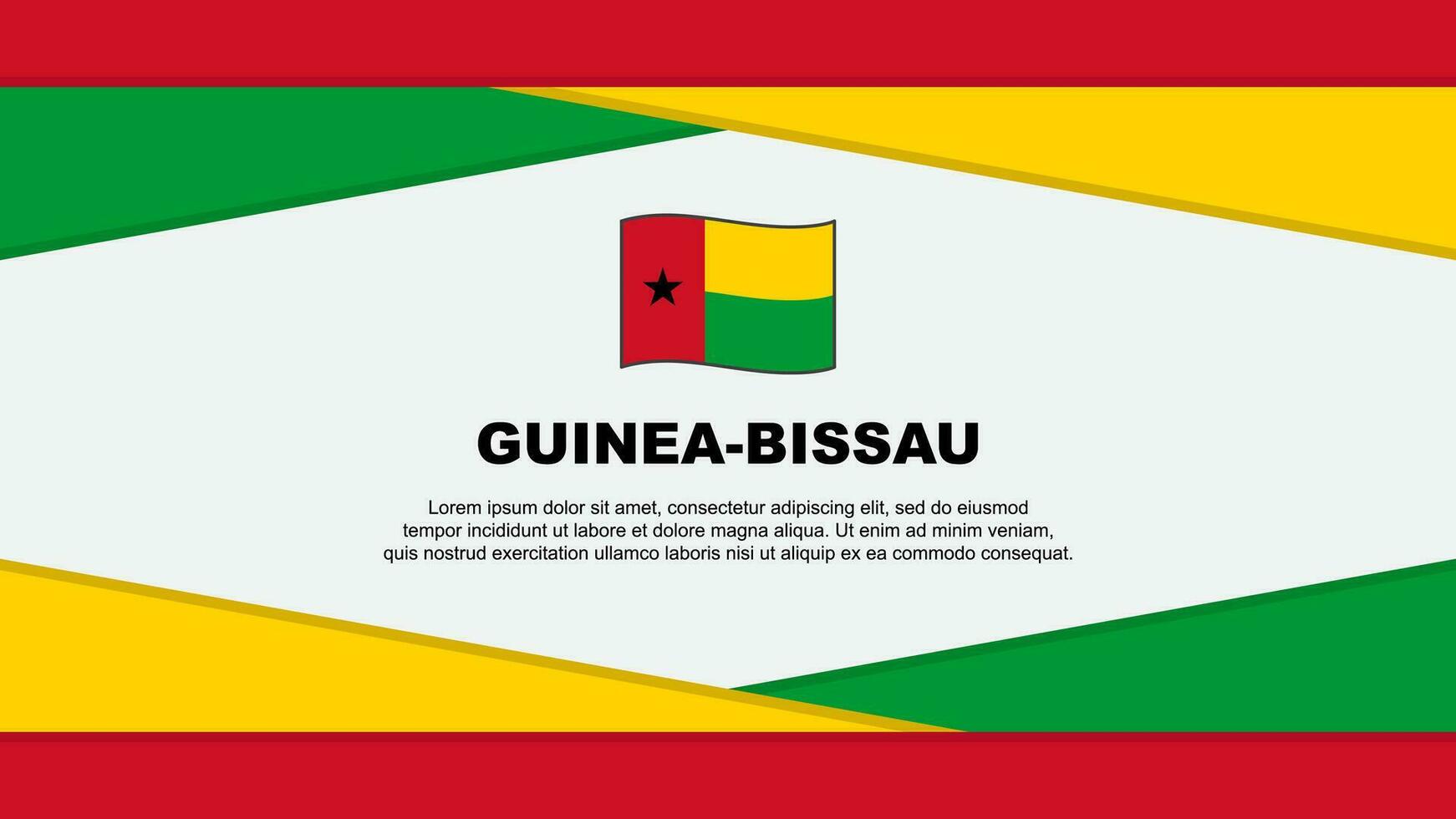 Guinea-Bissau Flag Abstract Background Design Template. Guinea-Bissau Independence Day Banner Cartoon Vector Illustration. Guinea-Bissau Vector