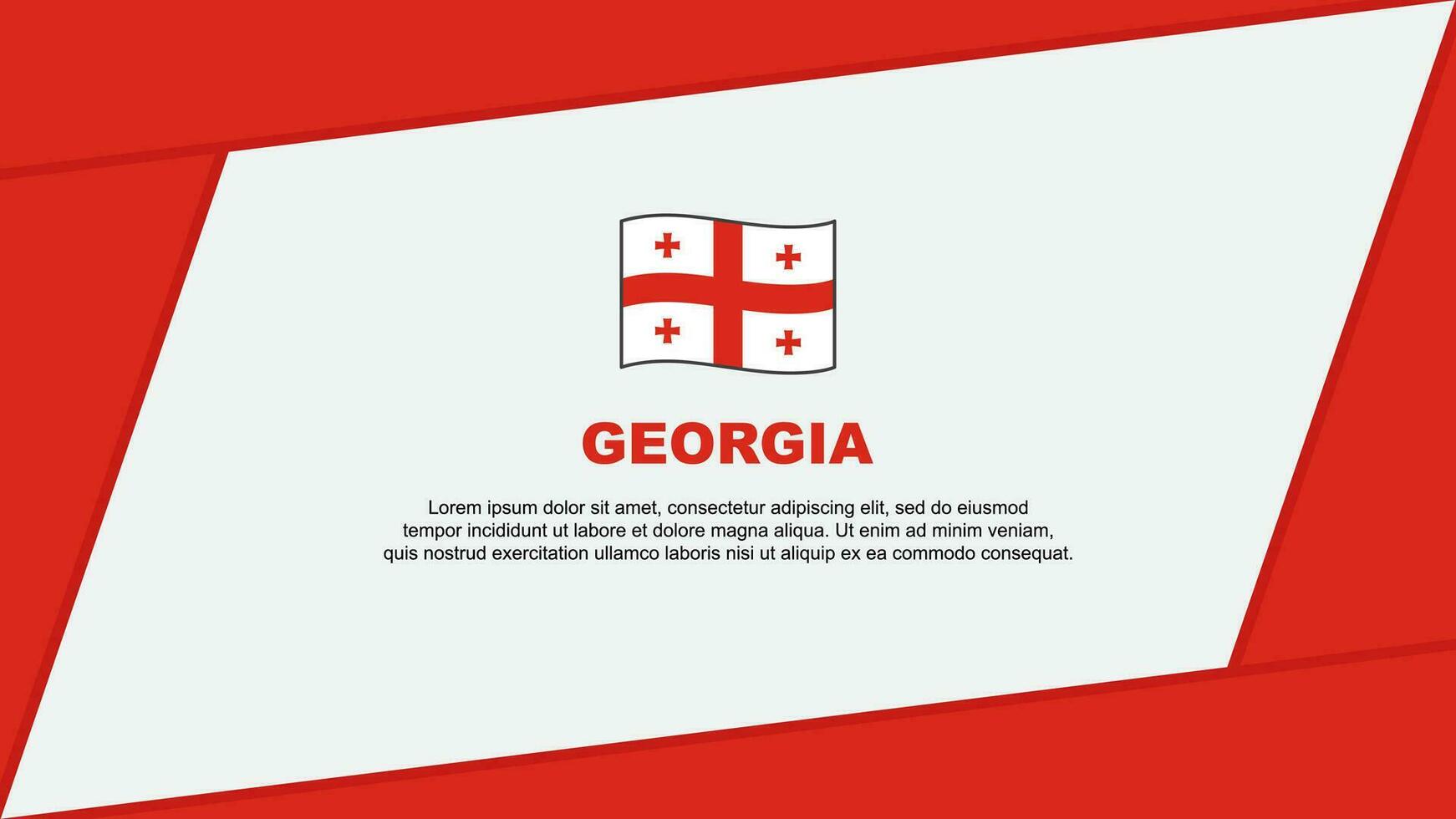 Georgia Flag Abstract Background Design Template. Georgia Independence Day Banner Cartoon Vector Illustration. Georgia Banner