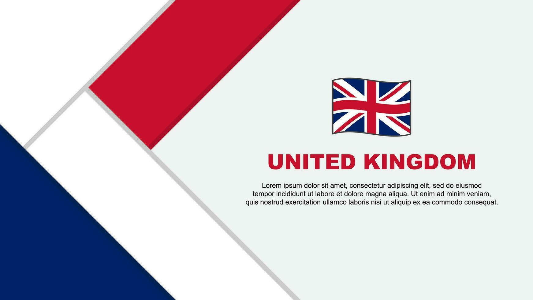 United Kingdom Flag Abstract Background Design Template. United Kingdom Independence Day Banner Cartoon Vector Illustration. United Kingdom Illustration