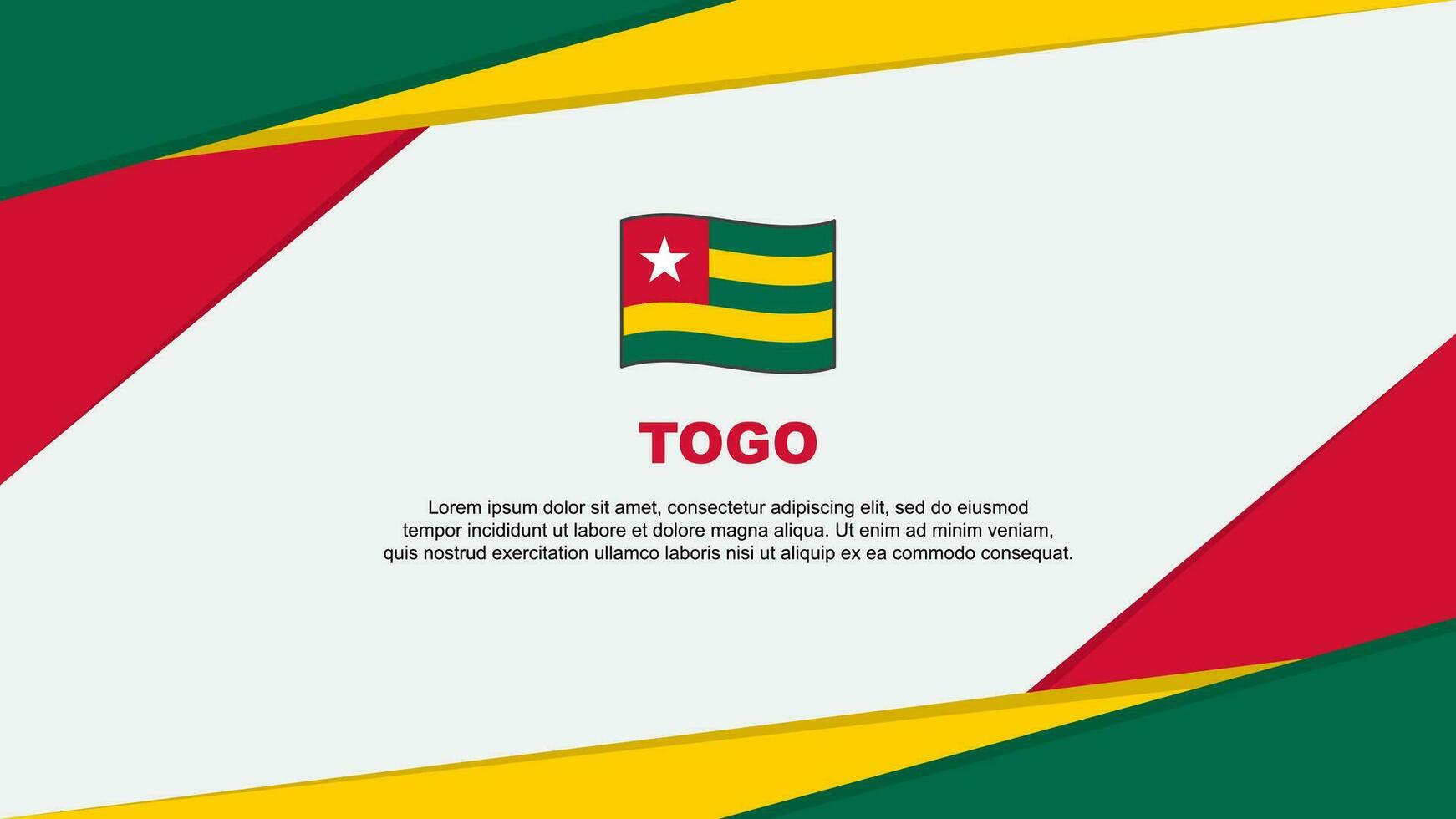 Togo Flag Abstract Background Design Template. Togo Independence Day Banner Cartoon Vector Illustration. Togo