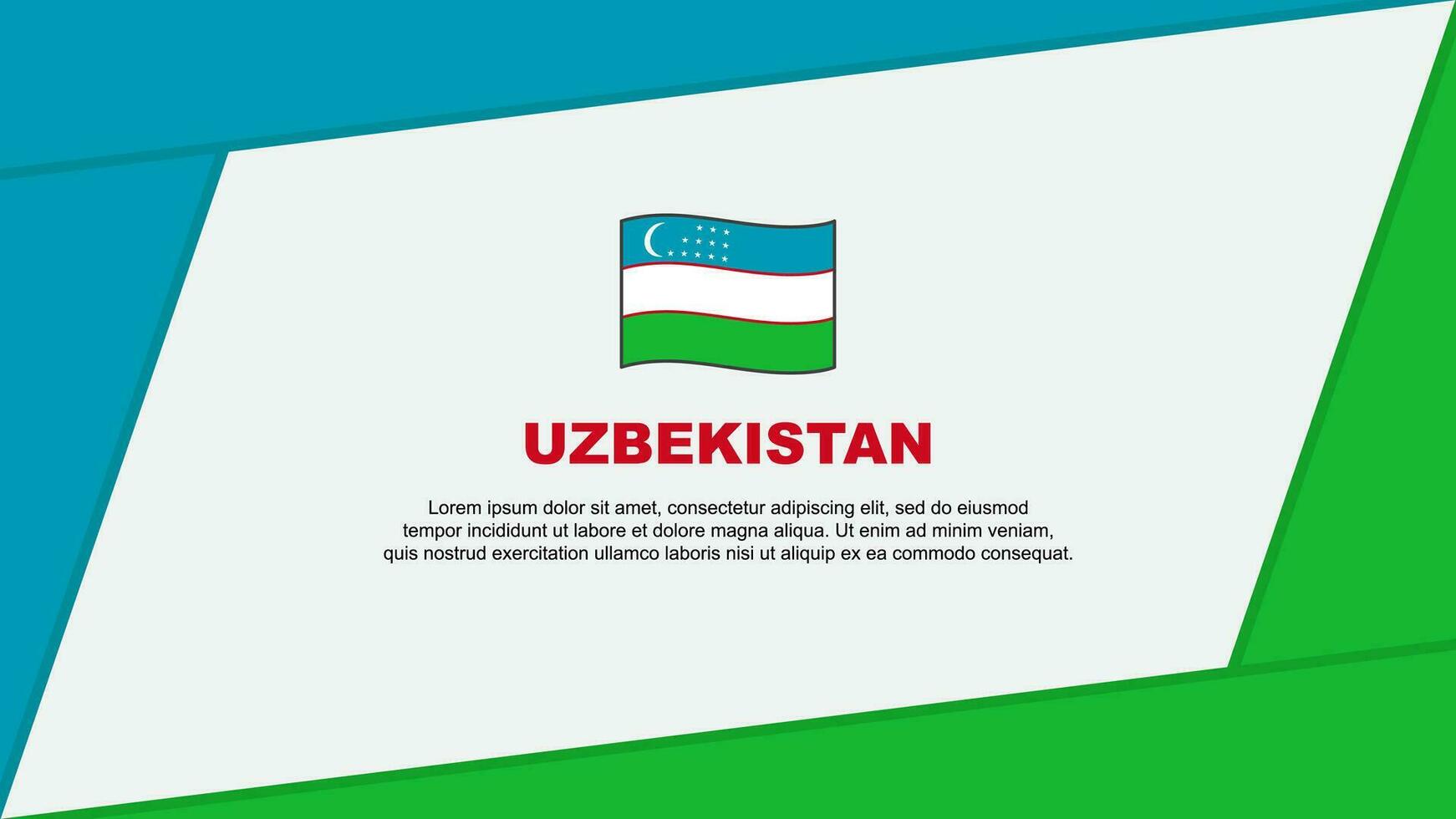 Uzbekistán bandera resumen antecedentes diseño modelo. Uzbekistán independencia día bandera dibujos animados vector ilustración. Uzbekistán bandera