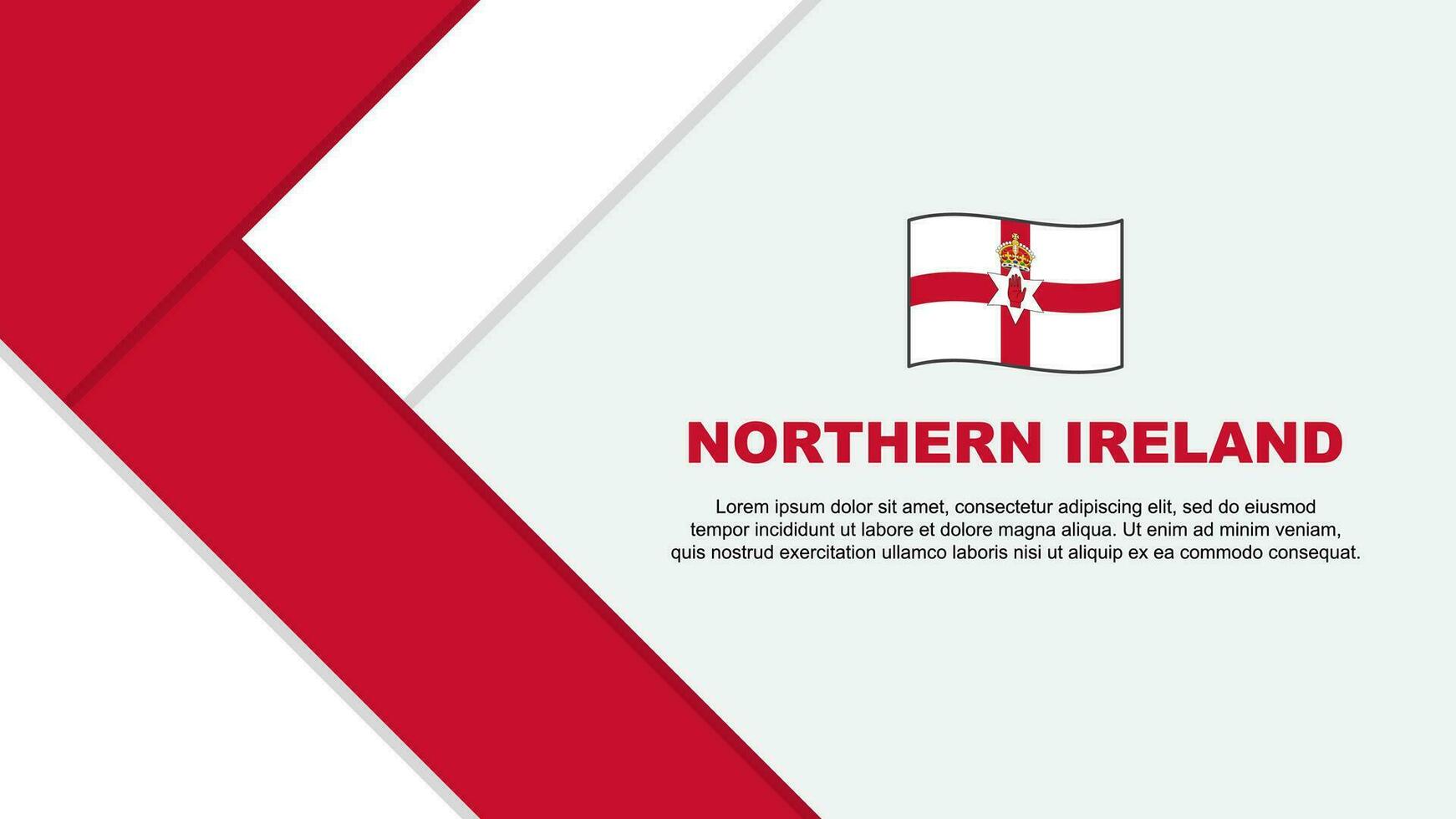 Northern Ireland Flag Abstract Background Design Template. Northern Ireland Independence Day Banner Cartoon Vector Illustration. Northern Ireland Illustration