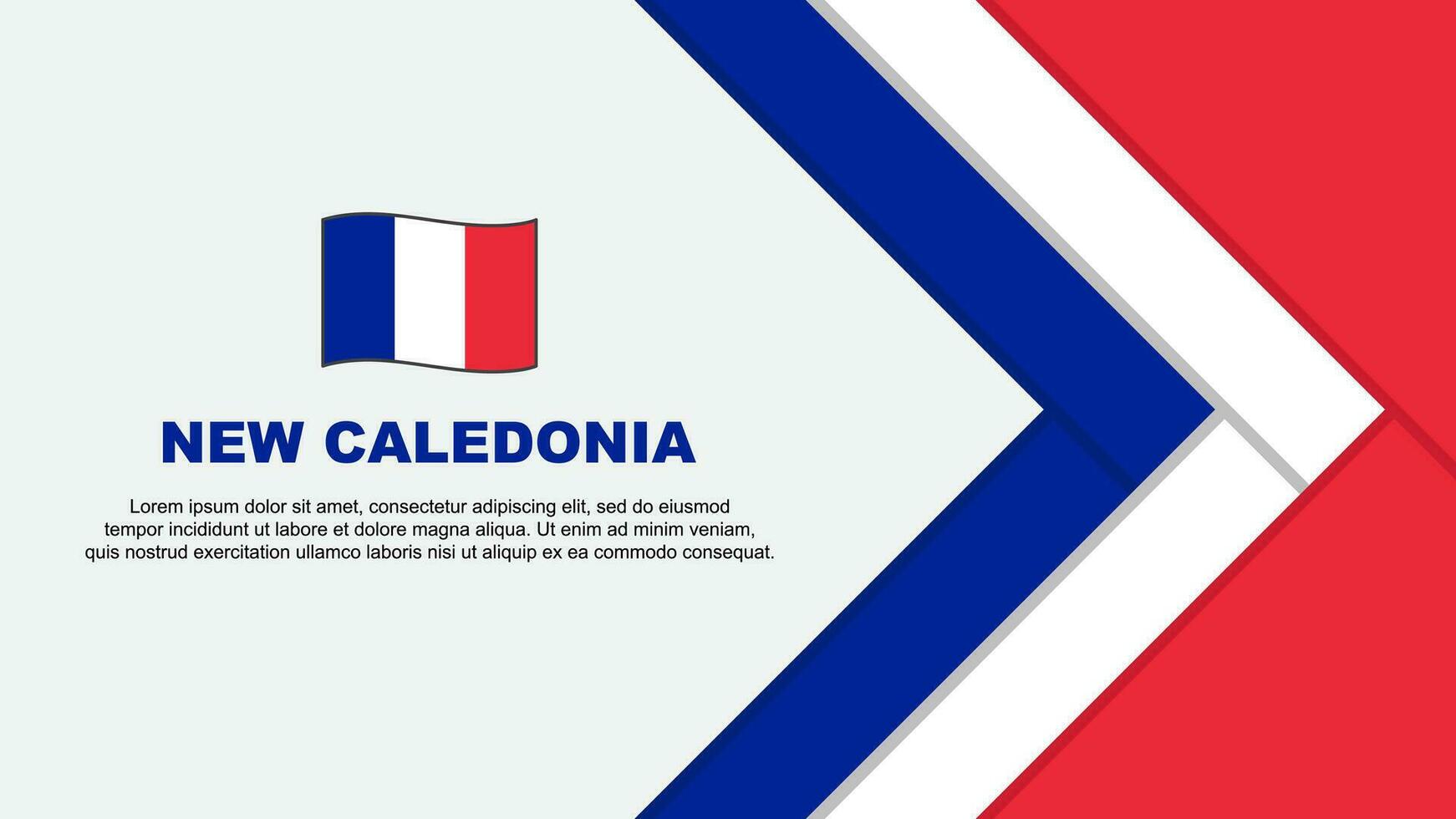 New Caledonia Flag Abstract Background Design Template. New Caledonia Independence Day Banner Cartoon Vector Illustration. New Caledonia Cartoon