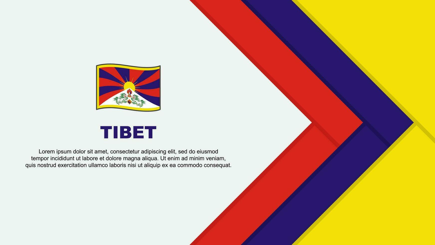 Tibet Flag Abstract Background Design Template. Tibet Independence Day Banner Cartoon Vector Illustration. Tibet Cartoon