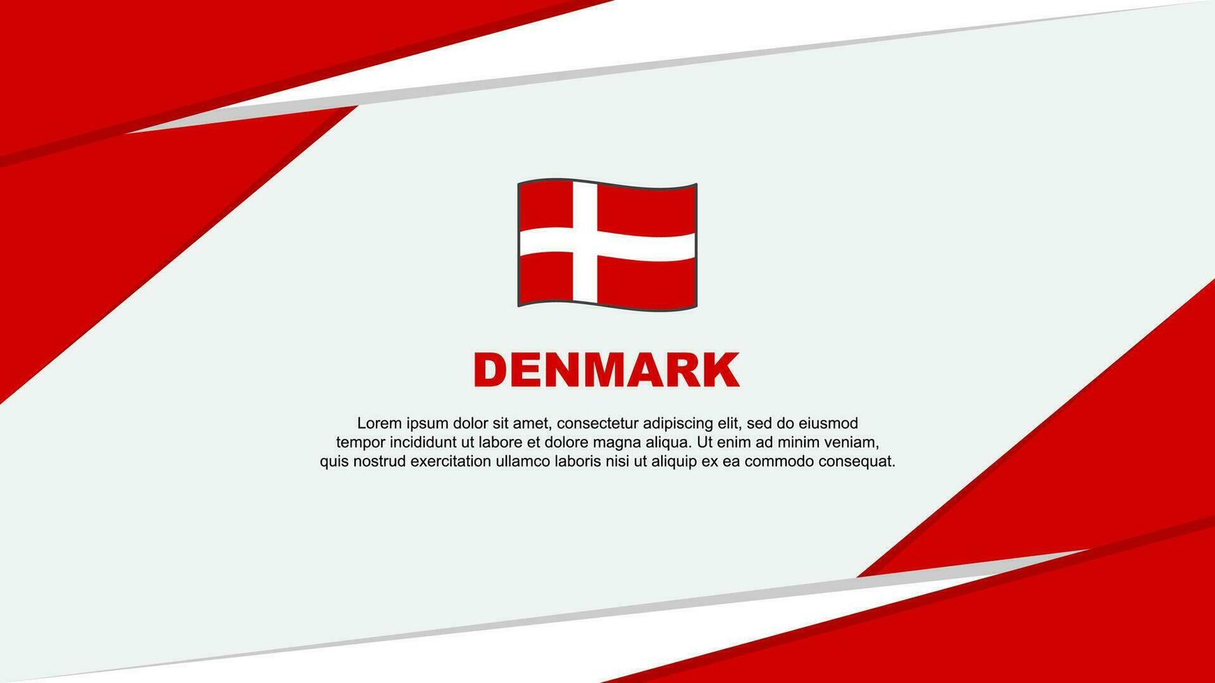 Denmark Flag Abstract Background Design Template. Denmark Independence Day Banner Cartoon Vector Illustration. Denmark