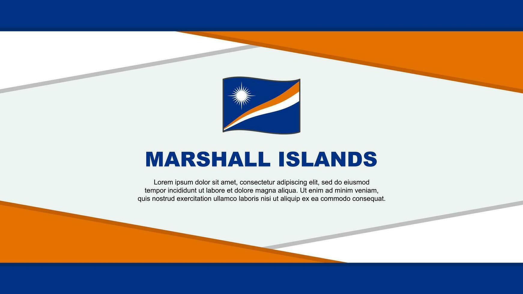 Marshall islas bandera resumen antecedentes diseño modelo. Marshall islas independencia día bandera dibujos animados vector ilustración. Marshall islas vector